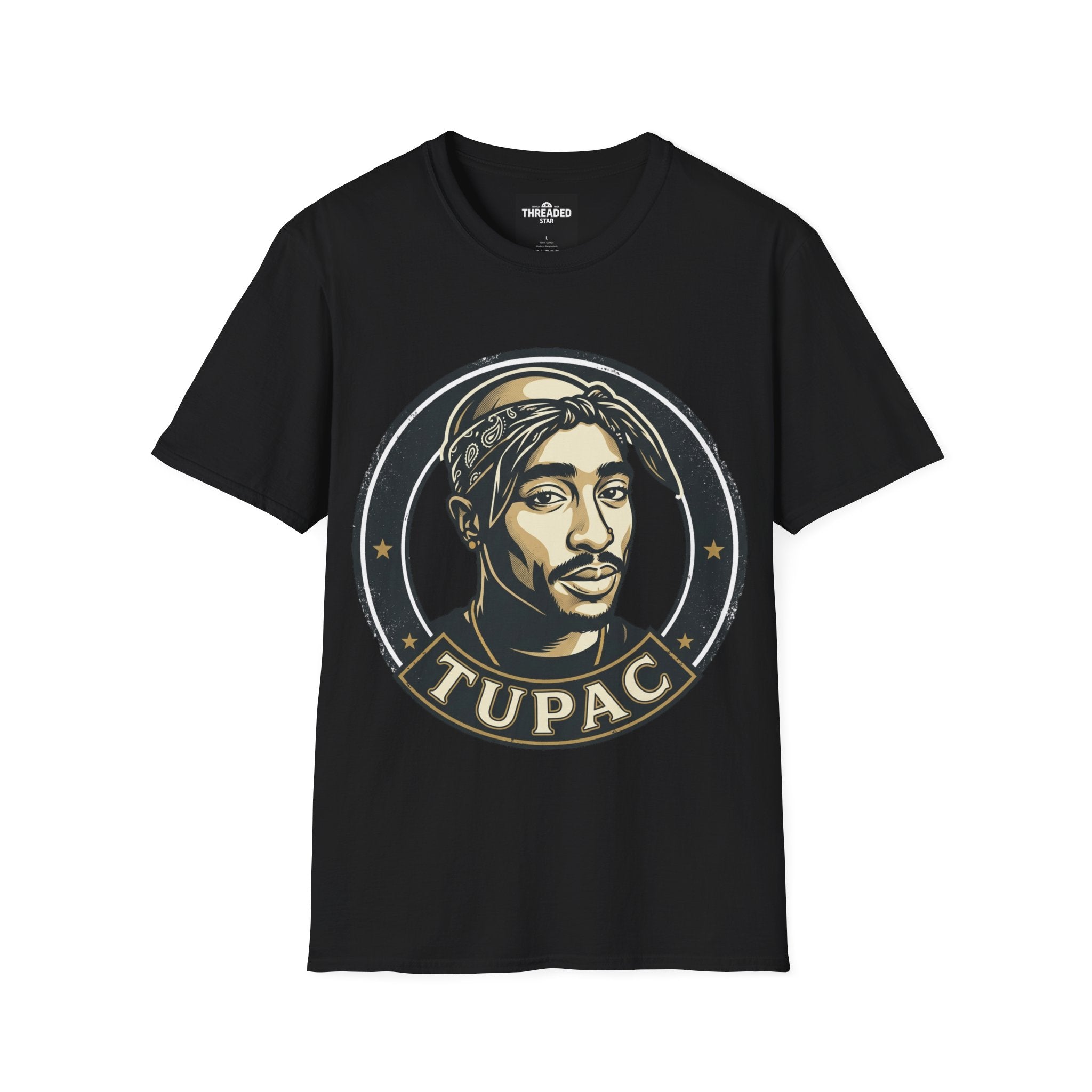 Retro Hip-Hop Portrait T-Shirt — 'Pac' Graphic Tee