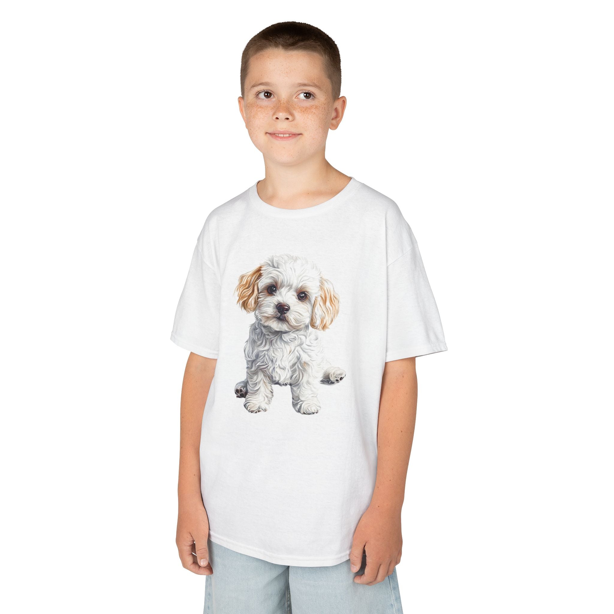 Kids Tee — Cute Fluffy Puppy Graphic