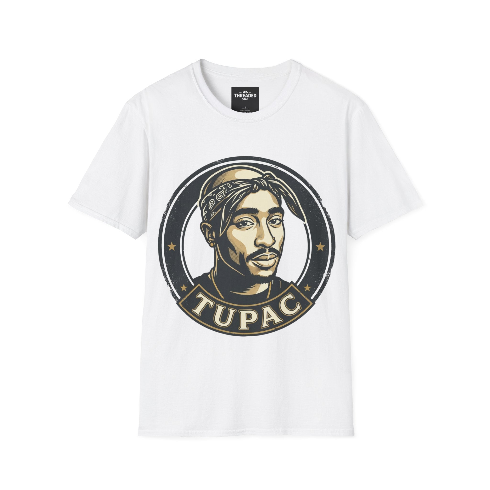 Retro Hip-Hop Portrait T-Shirt — 'Pac' Graphic Tee