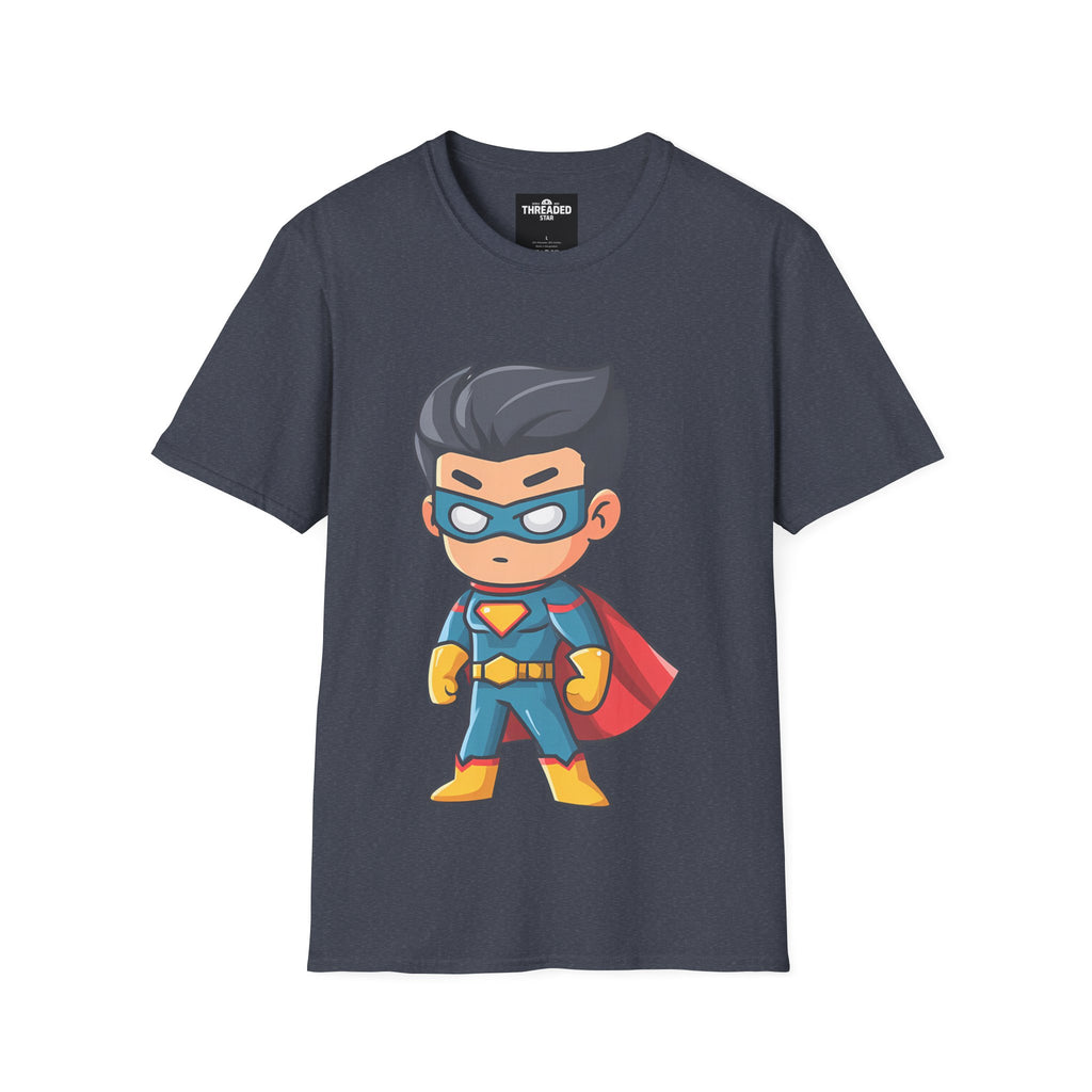 Adults Superhero T-Shirt – Unisex Cute Masked Hero Graphic Tee