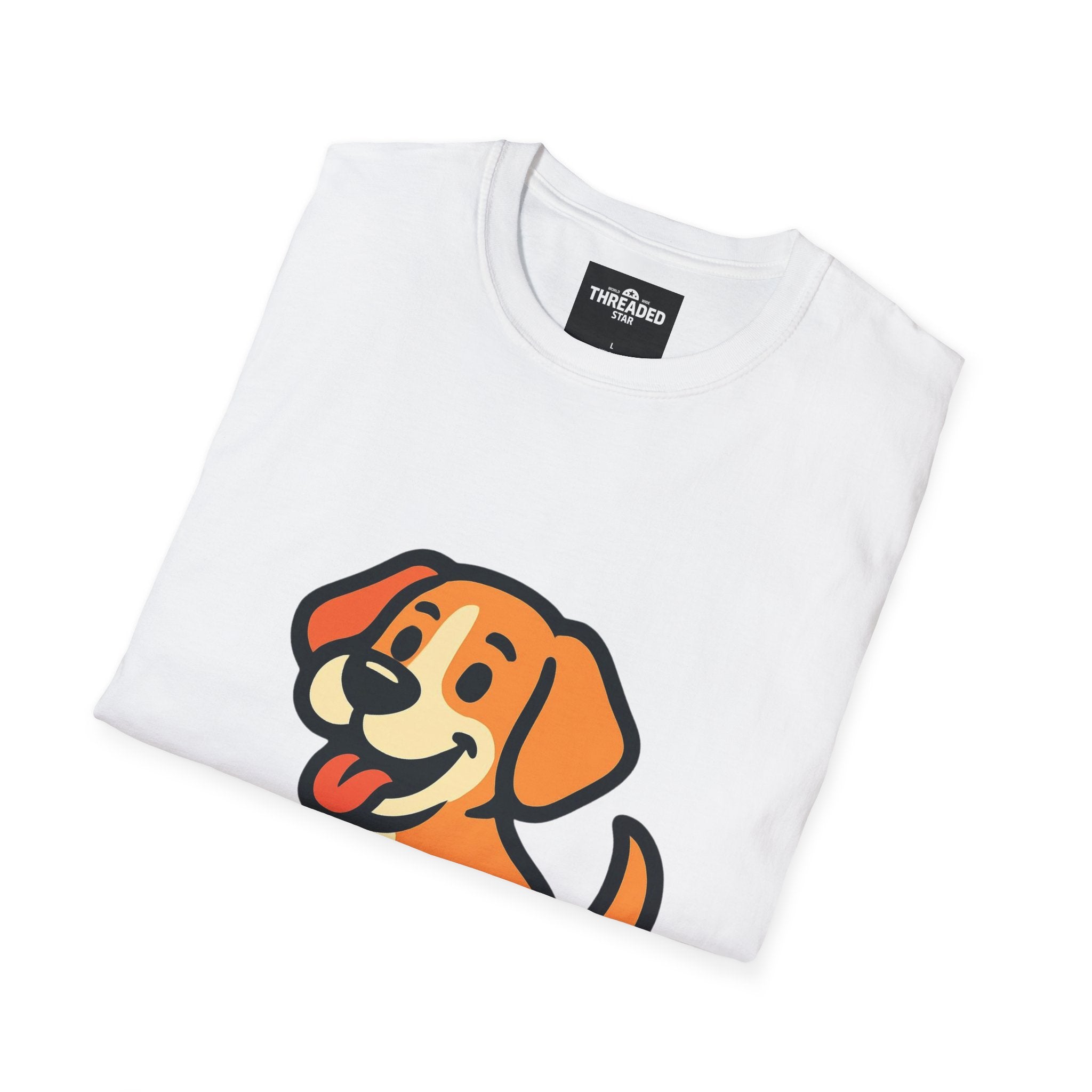 Cute Cartoon Puppy T-Shirt — Playful Dog Graphic Tee for Pet Lovers