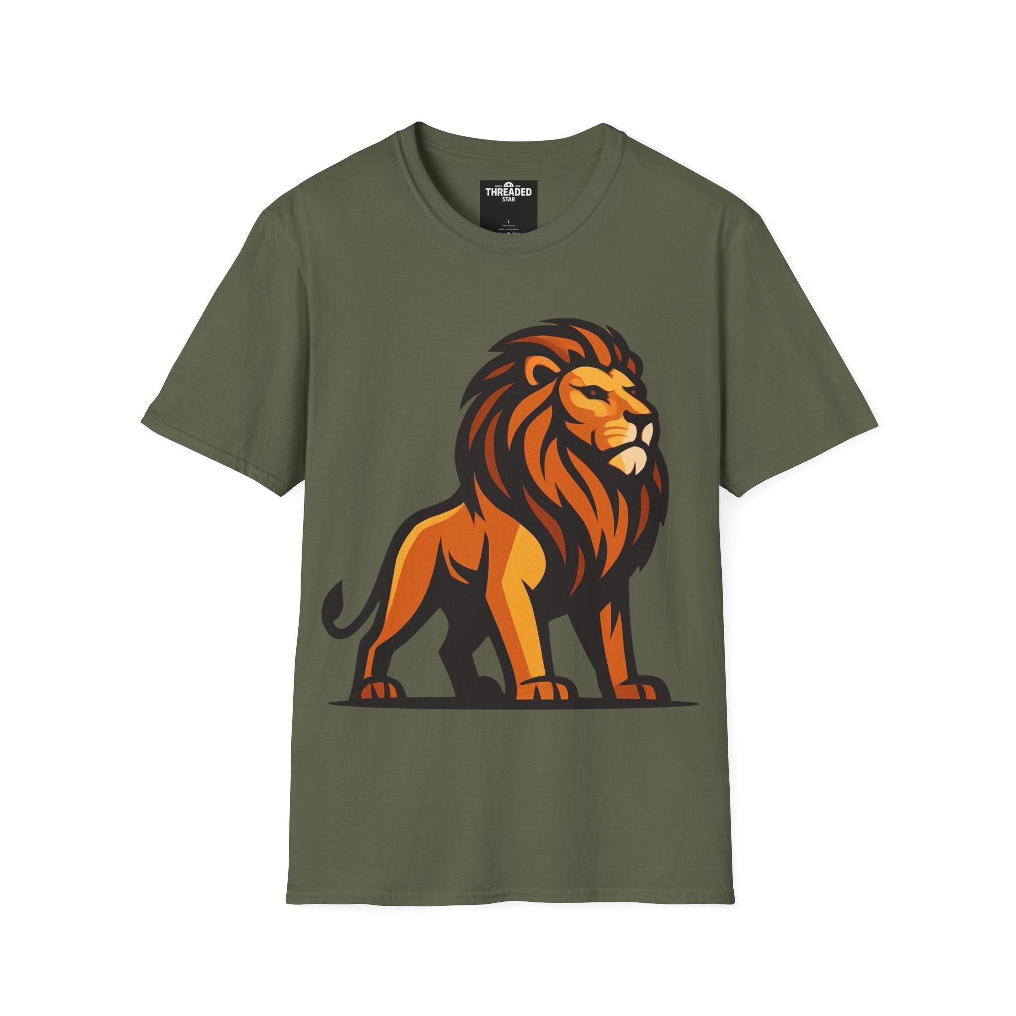 Lion Graphic T-Shirt — Bold Majestic Lion Illustration Tee