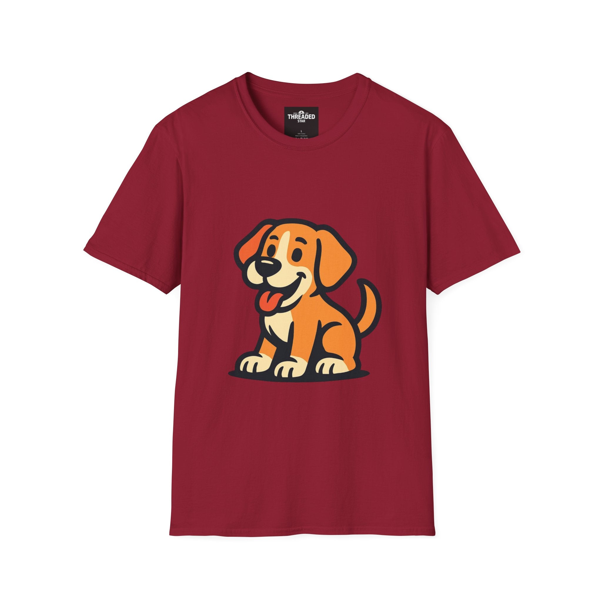 Cute Cartoon Puppy T-Shirt — Playful Dog Graphic Tee for Pet Lovers