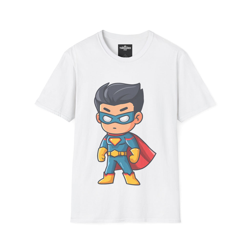 Adults Superhero T-Shirt – Unisex Cute Masked Hero Graphic Tee