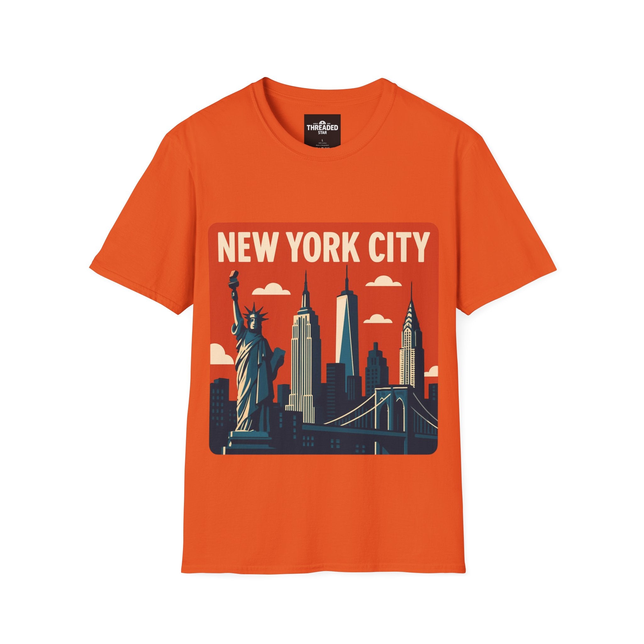 New York City Skyline T-Shirt – Retro Statue of Liberty Design