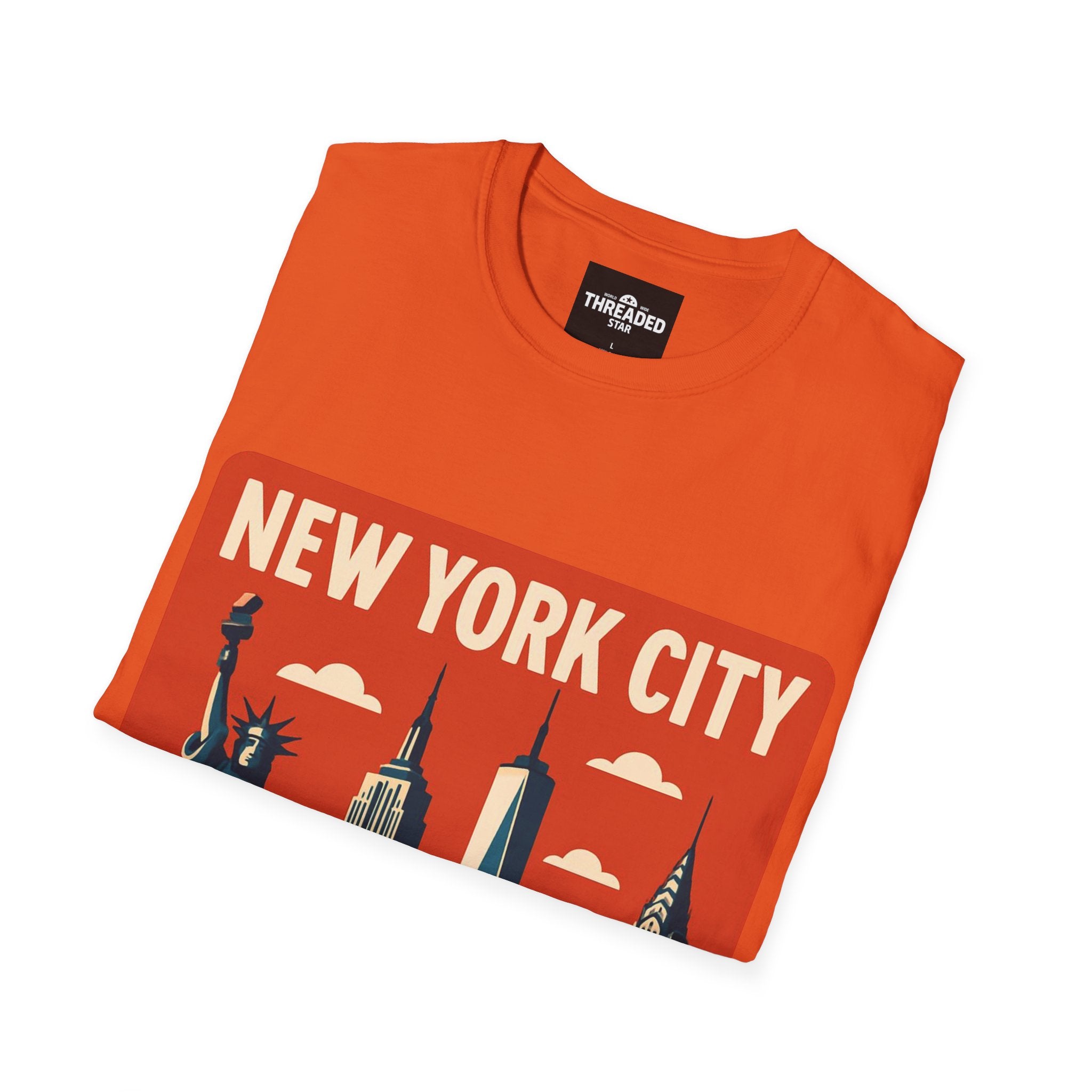 New York City Skyline T-Shirt – Retro Statue of Liberty Design