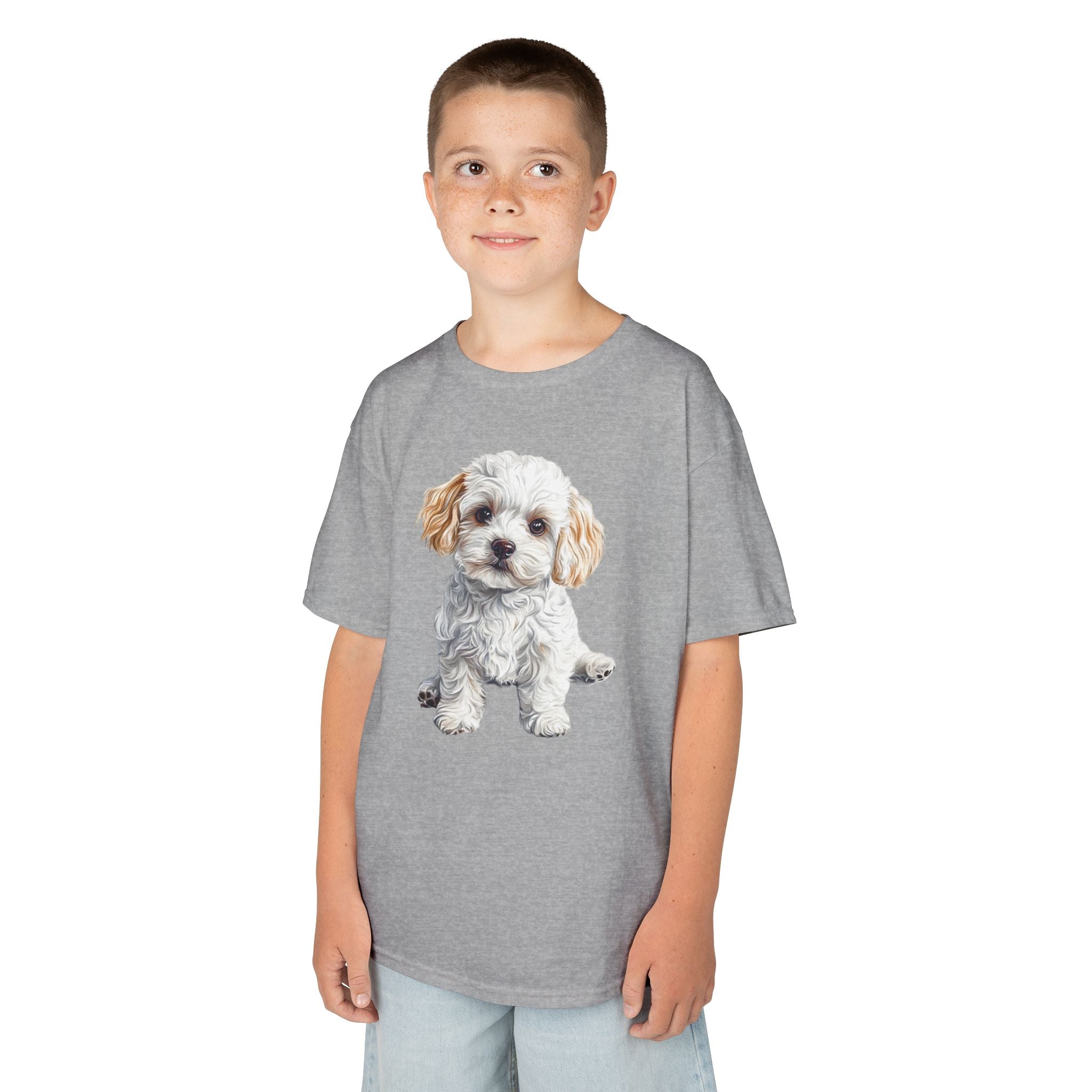 Kids Tee — Cute Fluffy Puppy Graphic