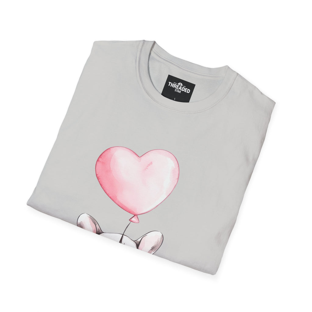 French Bulldog with Heart Balloon T-Shirt