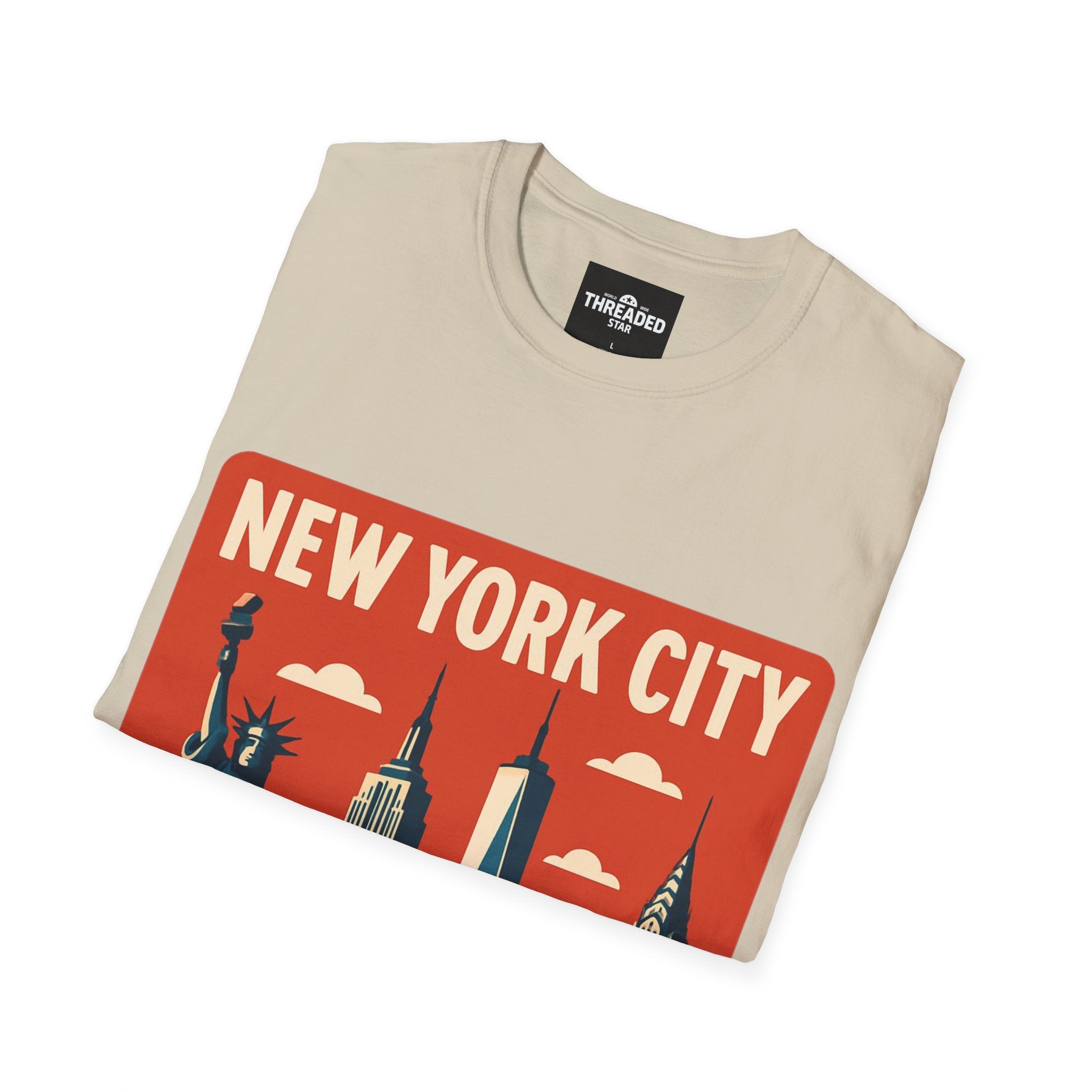 New York City Skyline T-Shirt – Retro Statue of Liberty Design