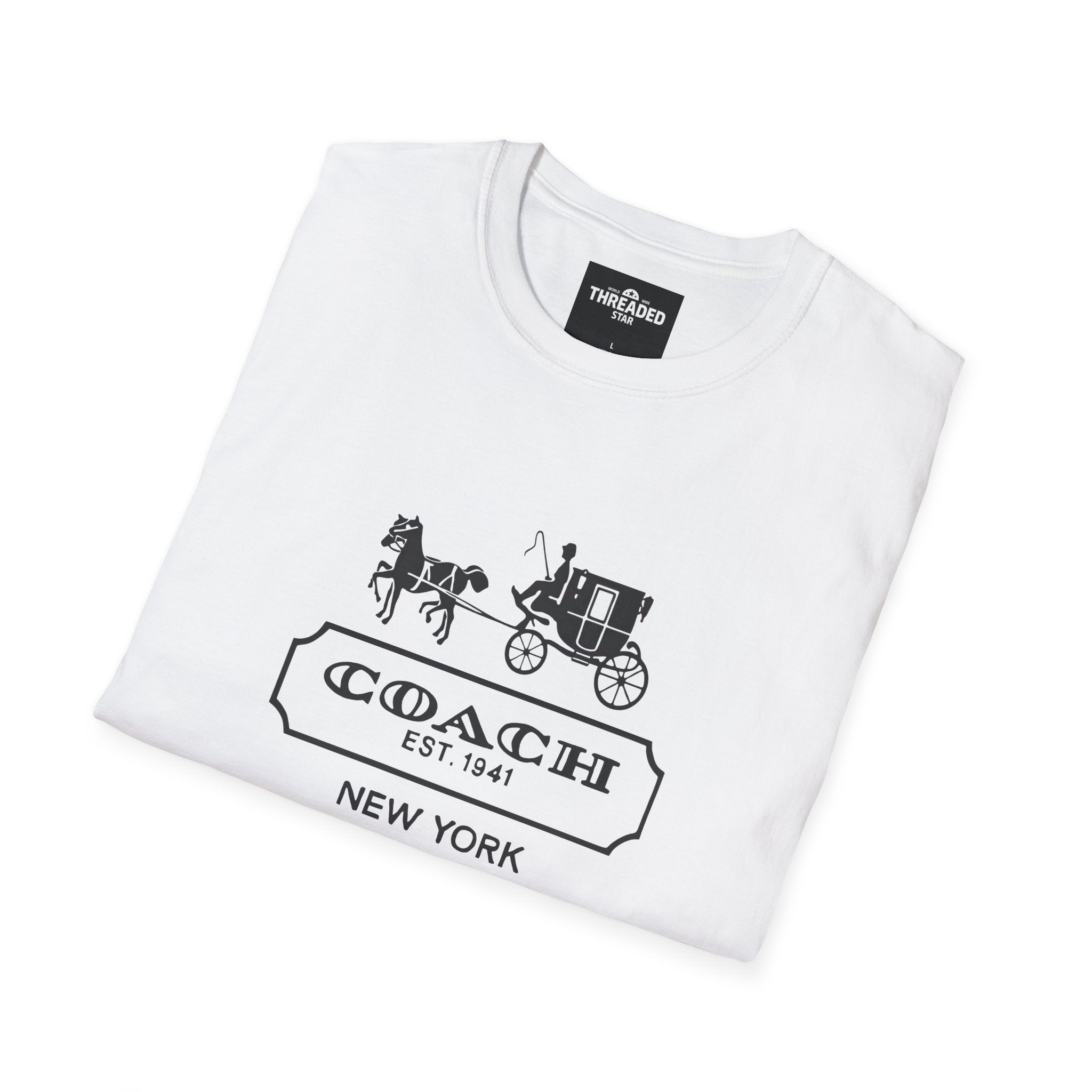 Unisex T-Shirt — Vintage Coach Carriage Logo “COACH EST. 1941 NEW YORK”