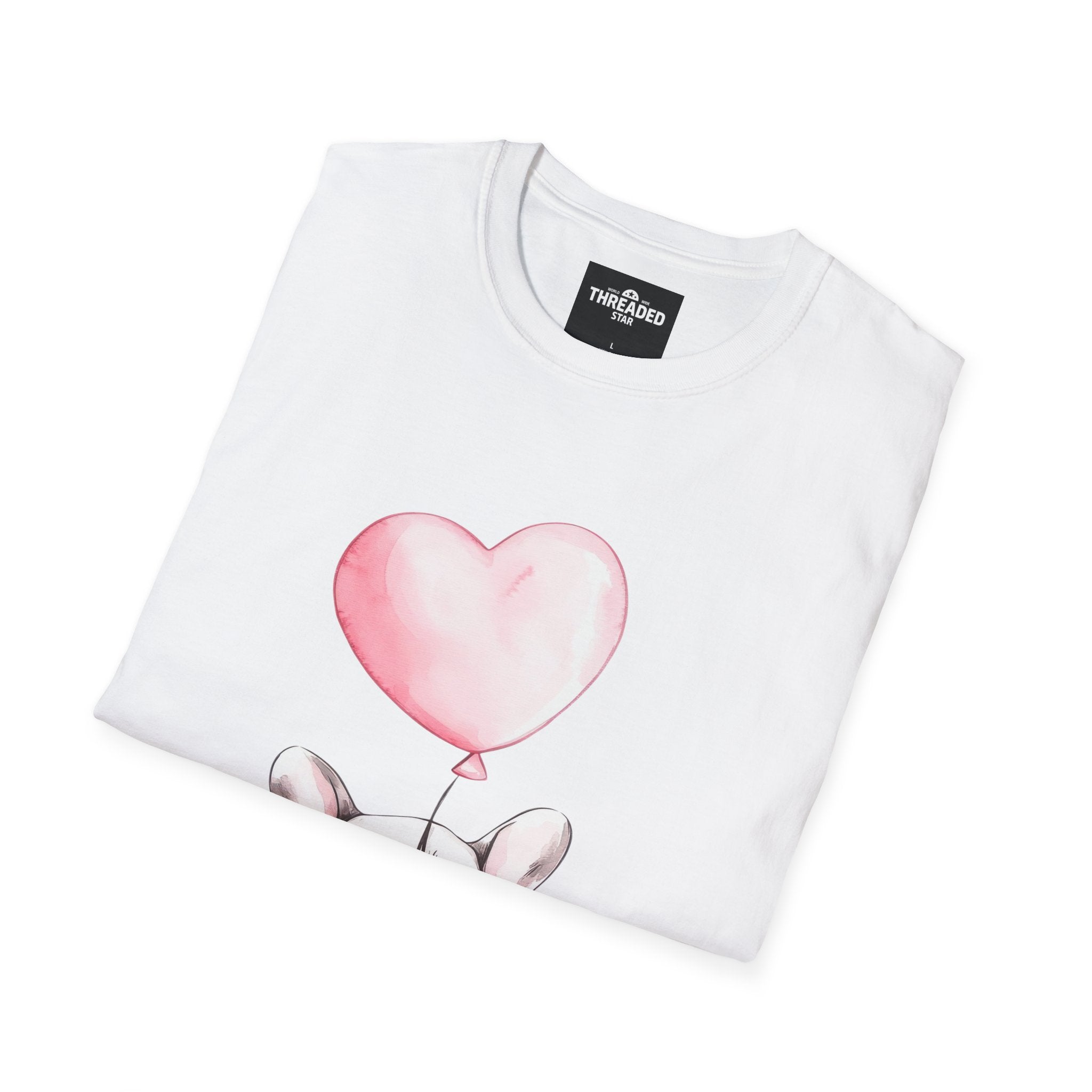 French Bulldog with Heart Balloon T-Shirt