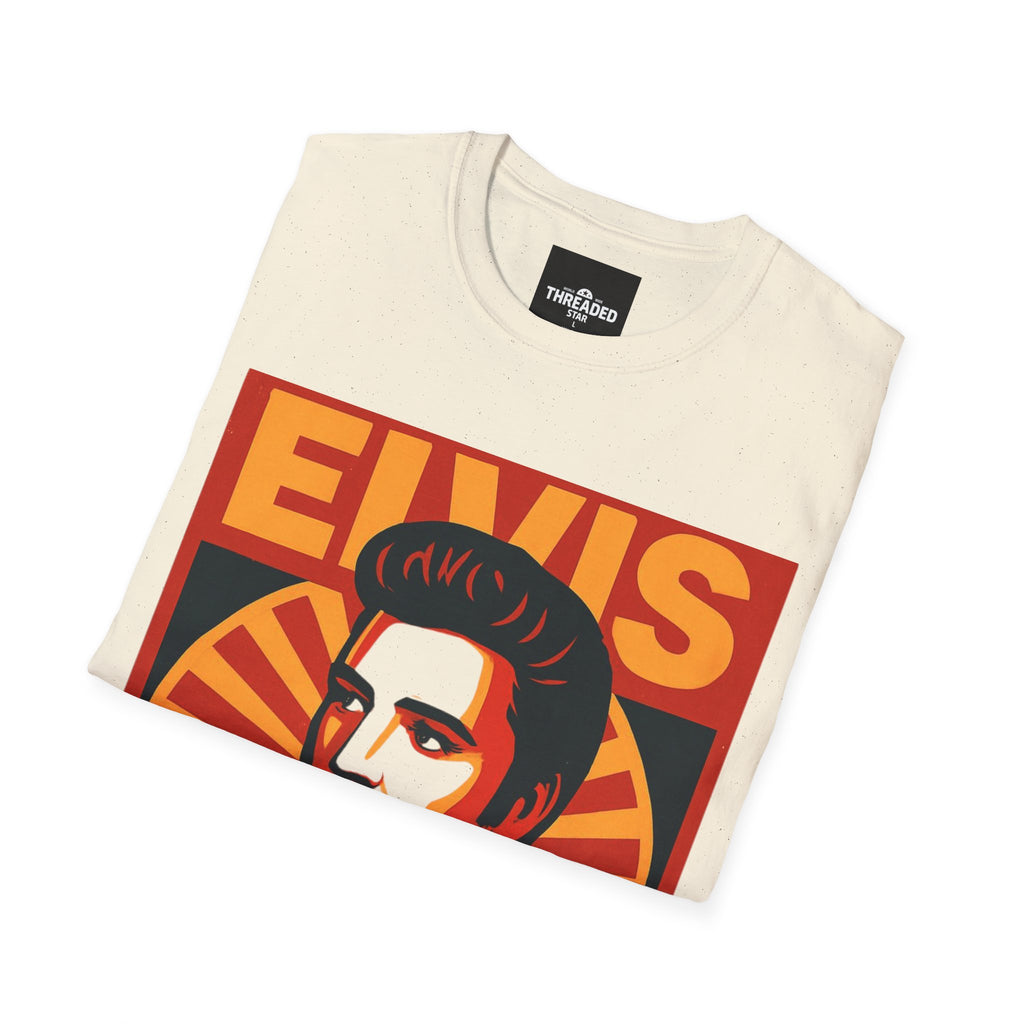 Rock & Roll Poster T-Shirt — Retro 'ELVIS' Graphic Tee