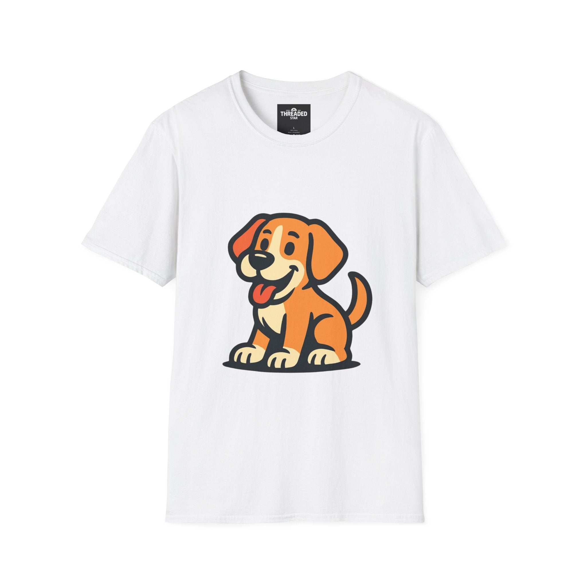 Cute Cartoon Puppy T-Shirt — Playful Dog Graphic Tee for Pet Lovers