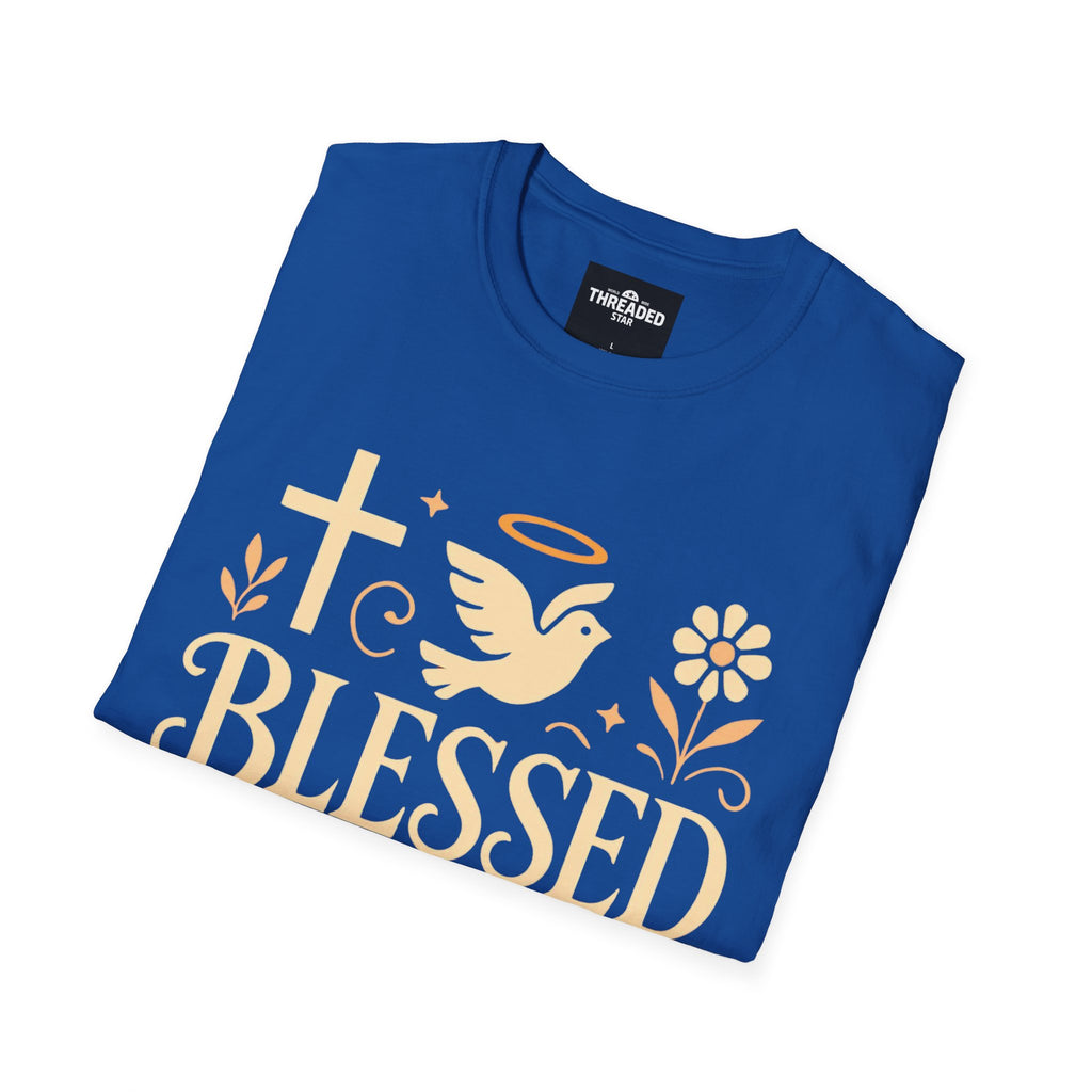 Blessed Floral Tee — Christian Faith Inspirational T-Shirt