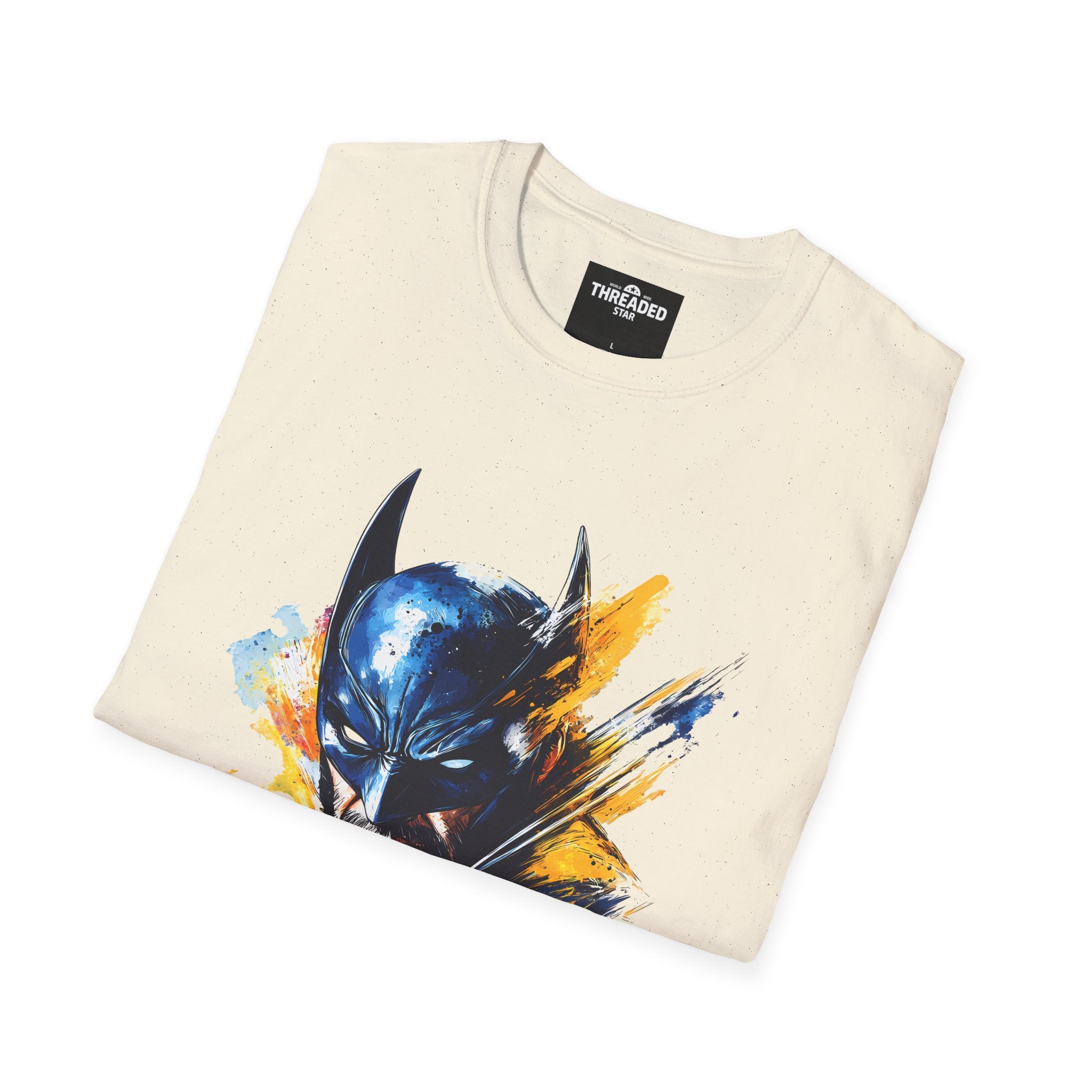 Batman Watercolor Portrait T-Shirt — Abstract Superhero Graphic Tee