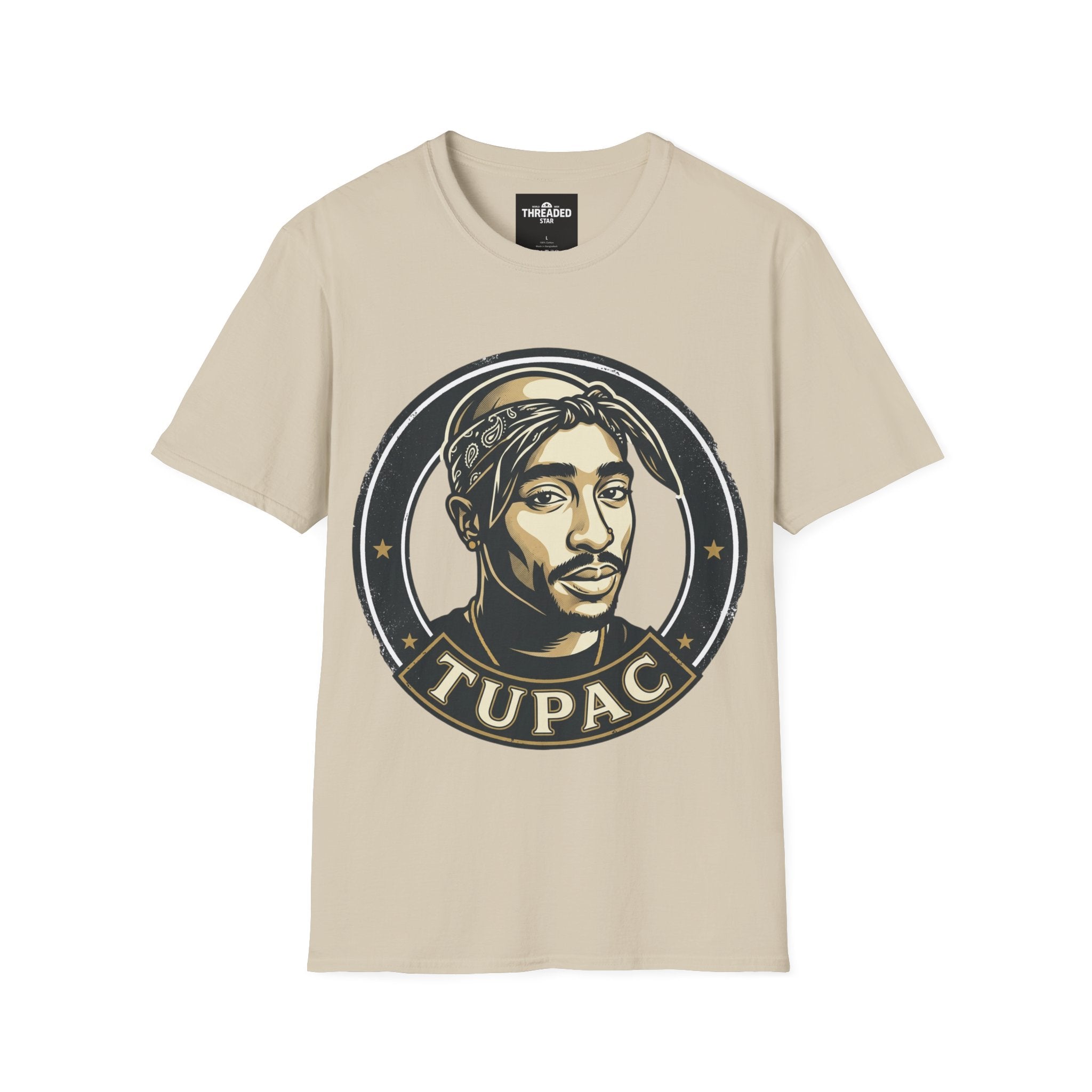 Retro Hip-Hop Portrait T-Shirt — 'Pac' Graphic Tee