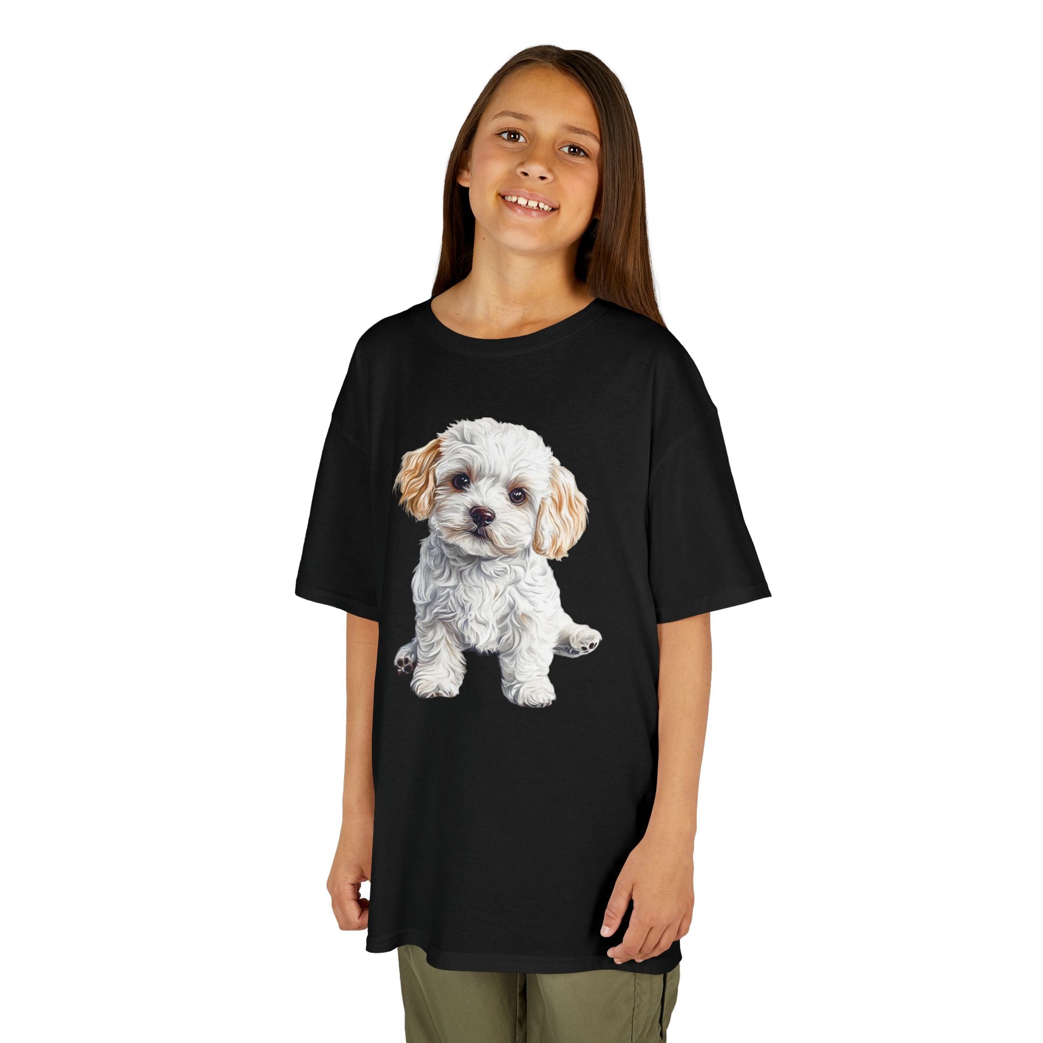 Kids Tee — Cute Fluffy Puppy Graphic