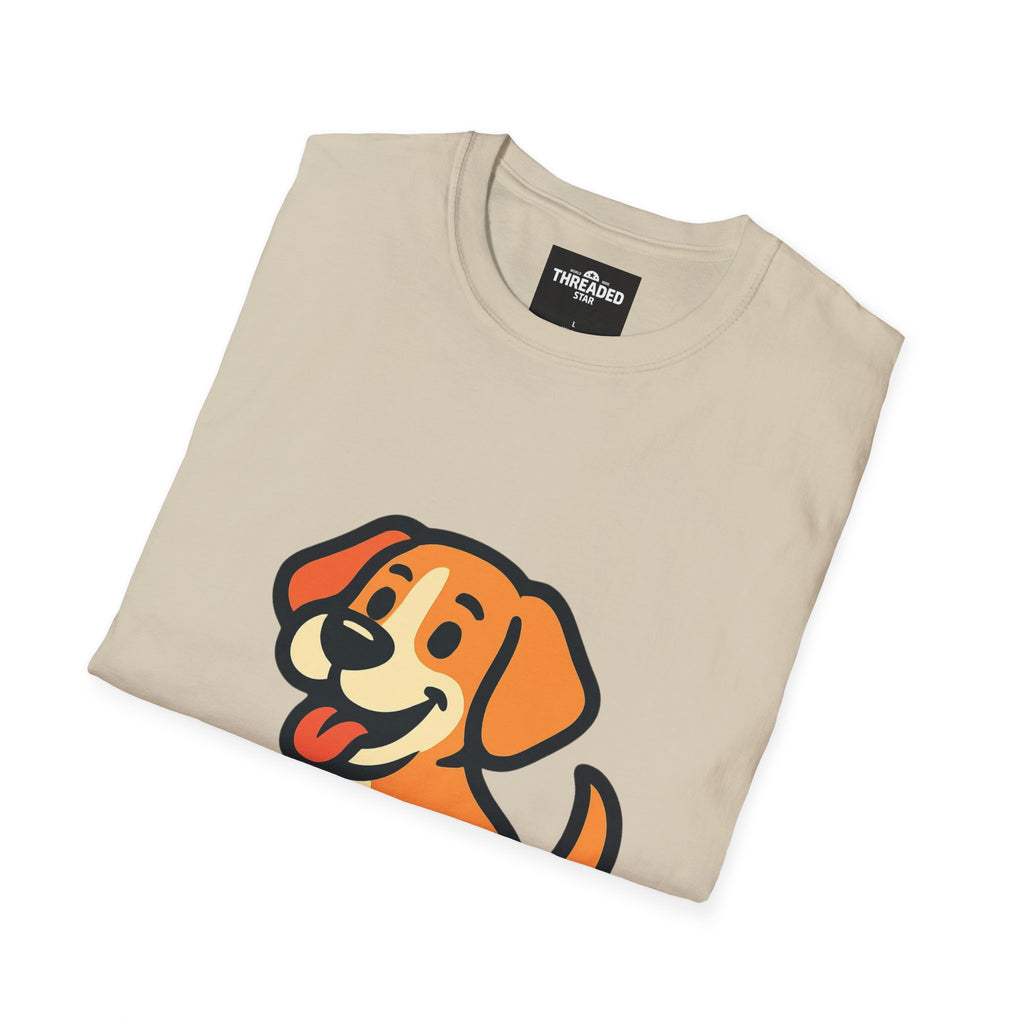 Cute Cartoon Puppy T-Shirt — Playful Dog Graphic Tee for Pet Lovers