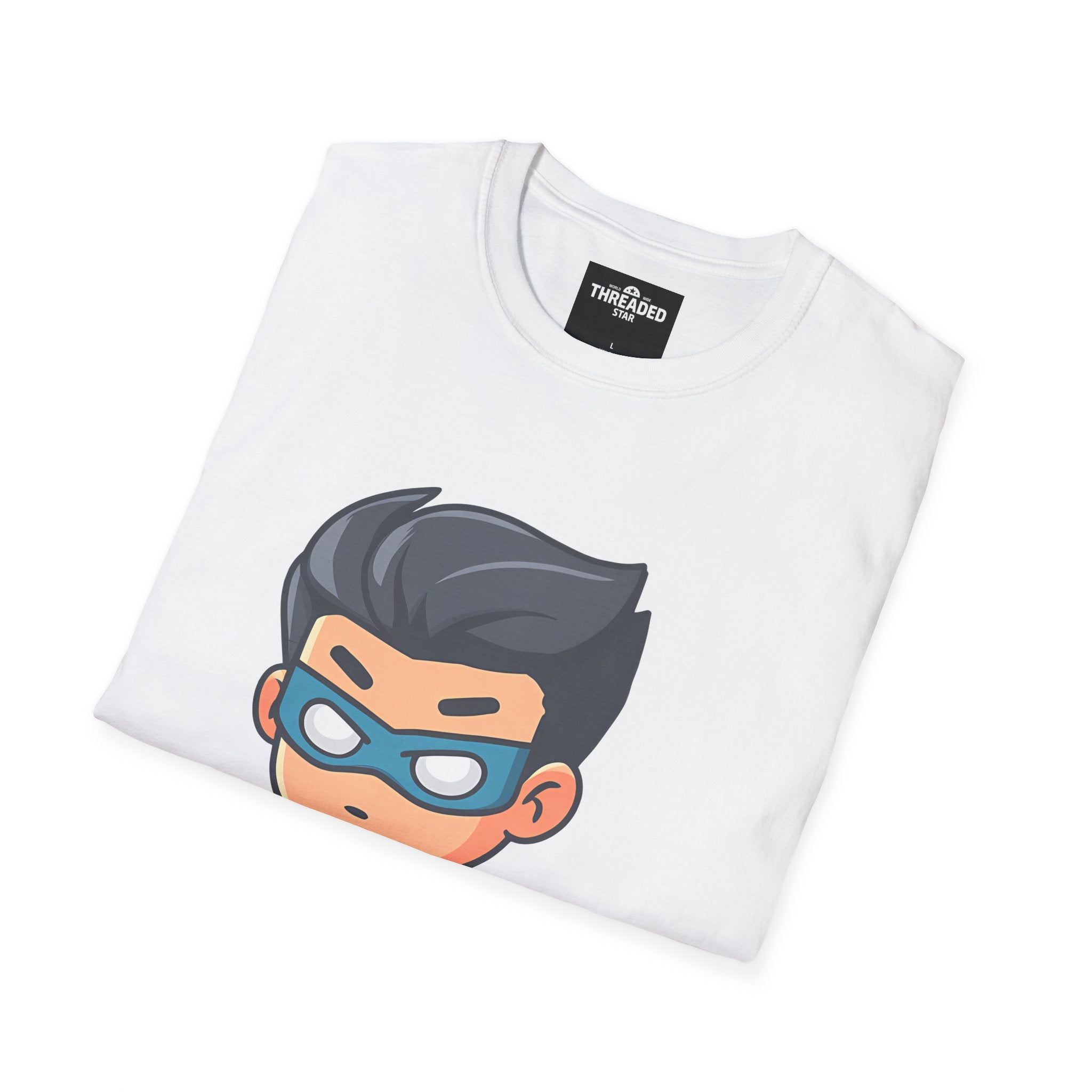 Adults Superhero T-Shirt – Unisex Cute Masked Hero Graphic Tee