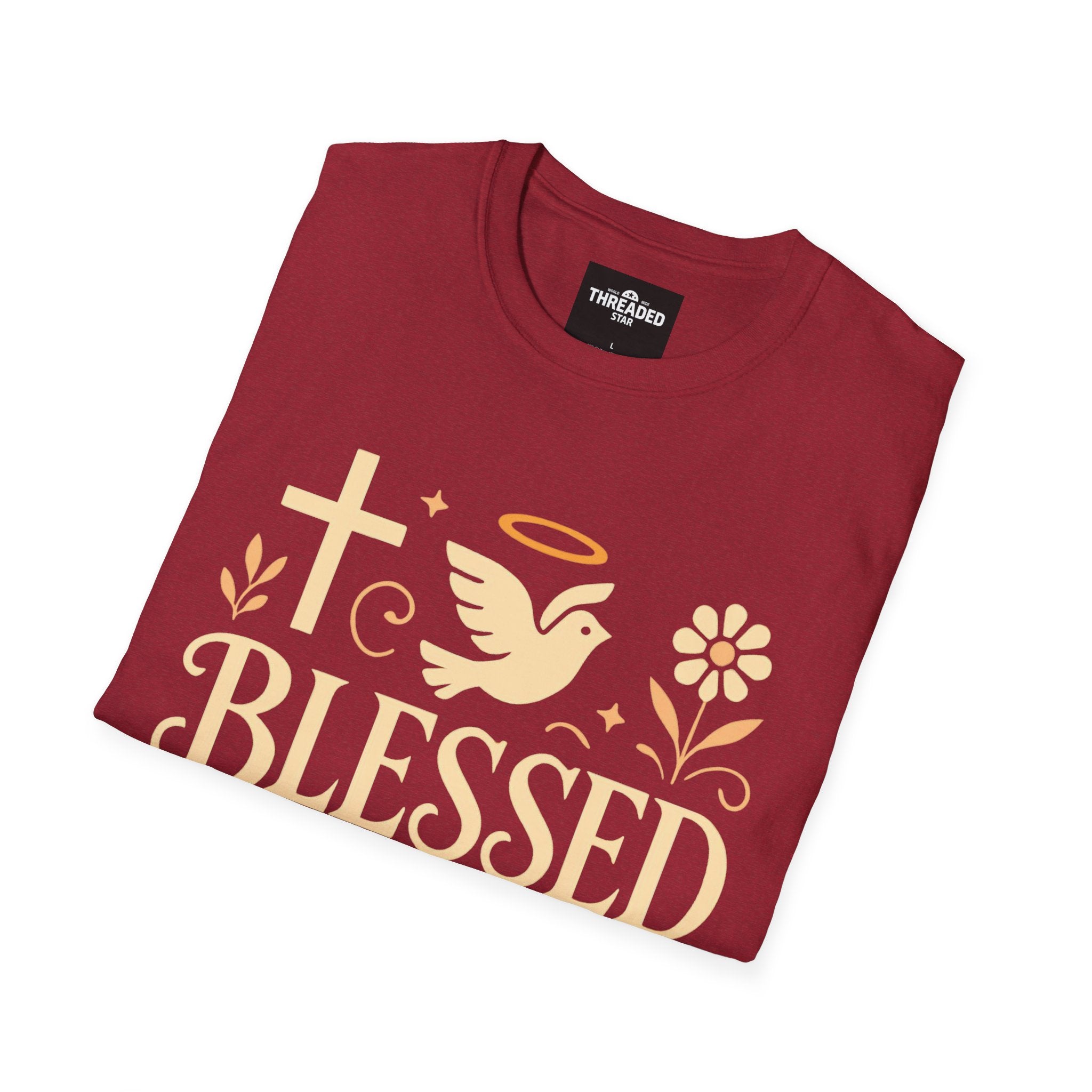 Blessed Floral Tee — Christian Faith Inspirational T-Shirt
