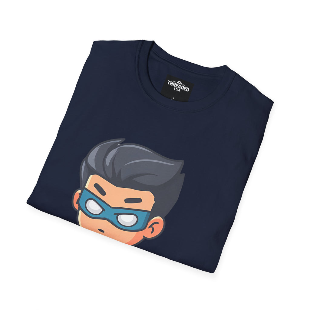 Adults Superhero T-Shirt – Unisex Cute Masked Hero Graphic Tee