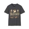 Blessed Floral Tee — Christian Faith Inspirational T-Shirt