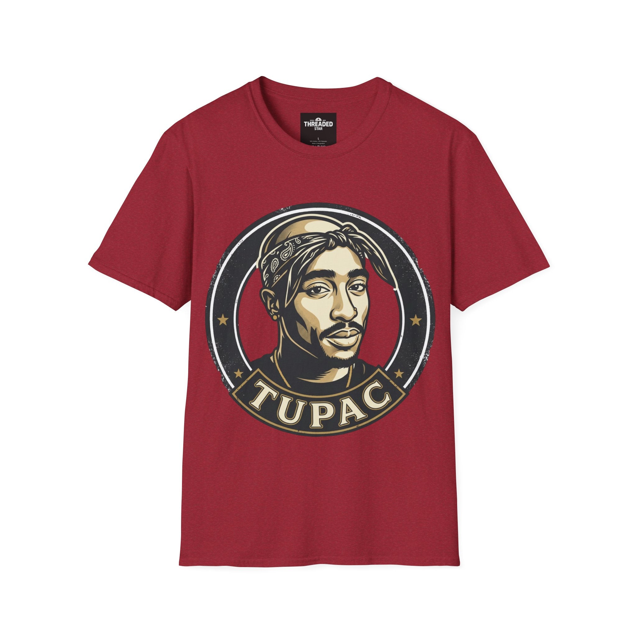 Retro Hip-Hop Portrait T-Shirt — 'Pac' Graphic Tee