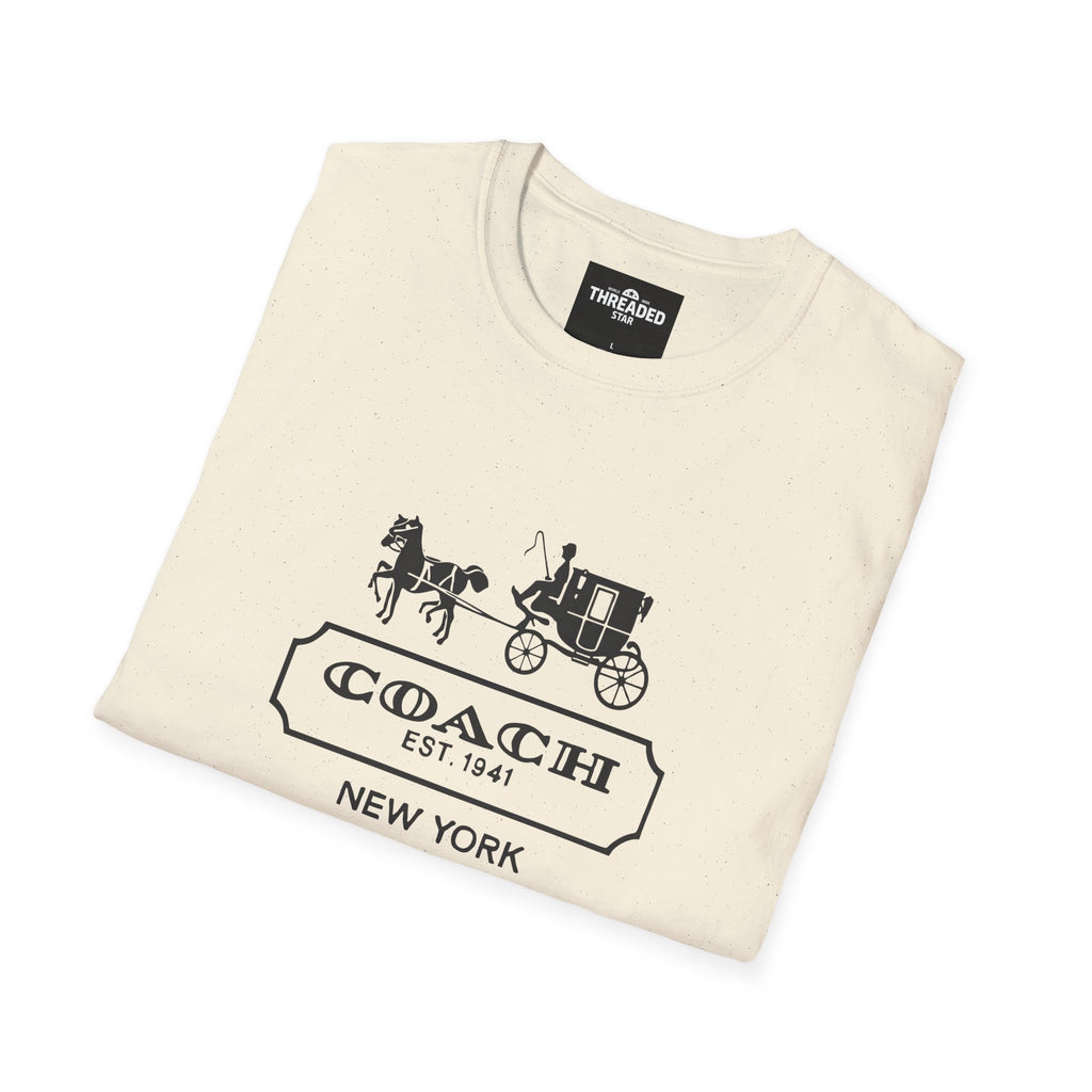 Unisex T-Shirt — Vintage Coach Carriage Logo “COACH EST. 1941 NEW YORK”