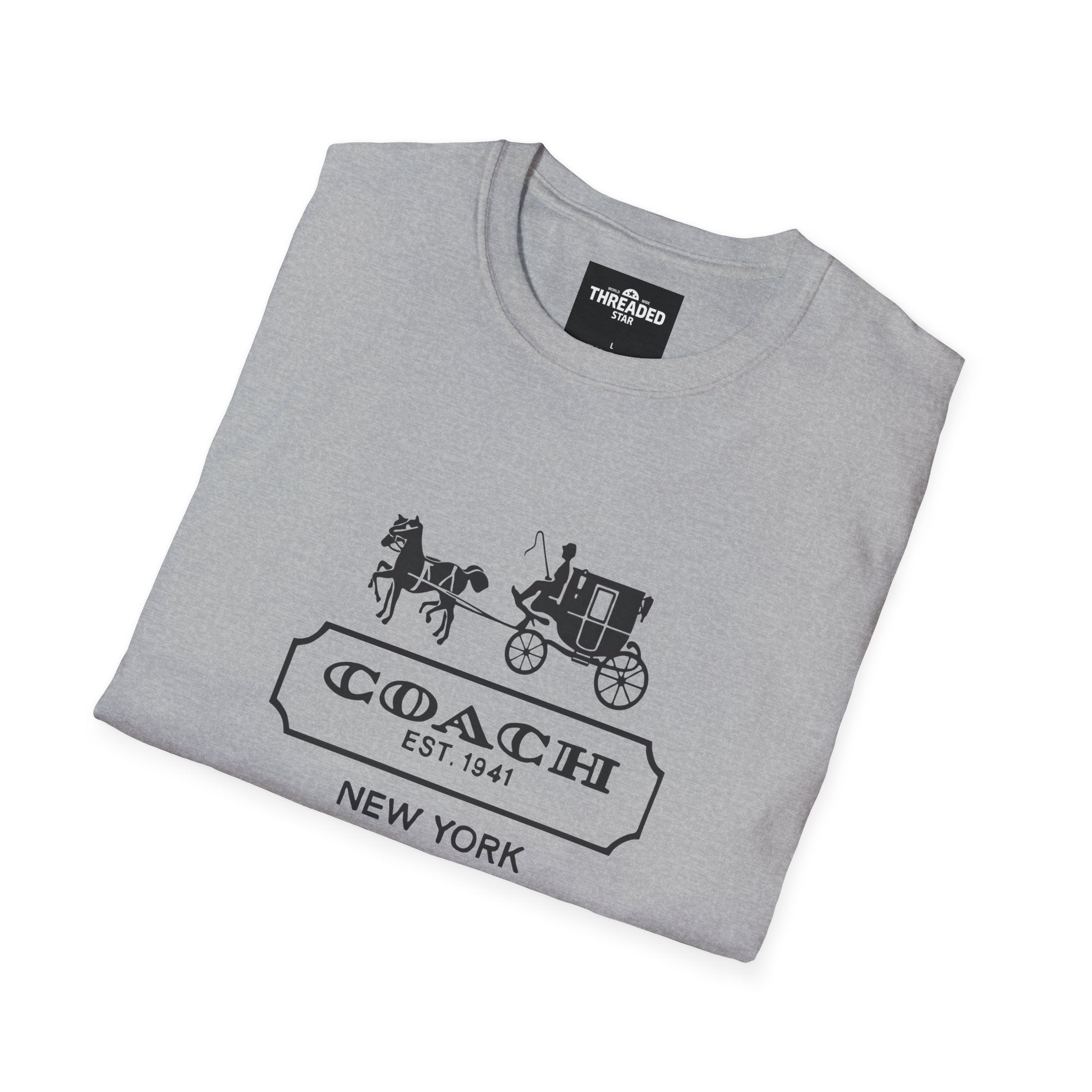 Unisex T-Shirt — Vintage Coach Carriage Logo “COACH EST. 1941 NEW YORK”