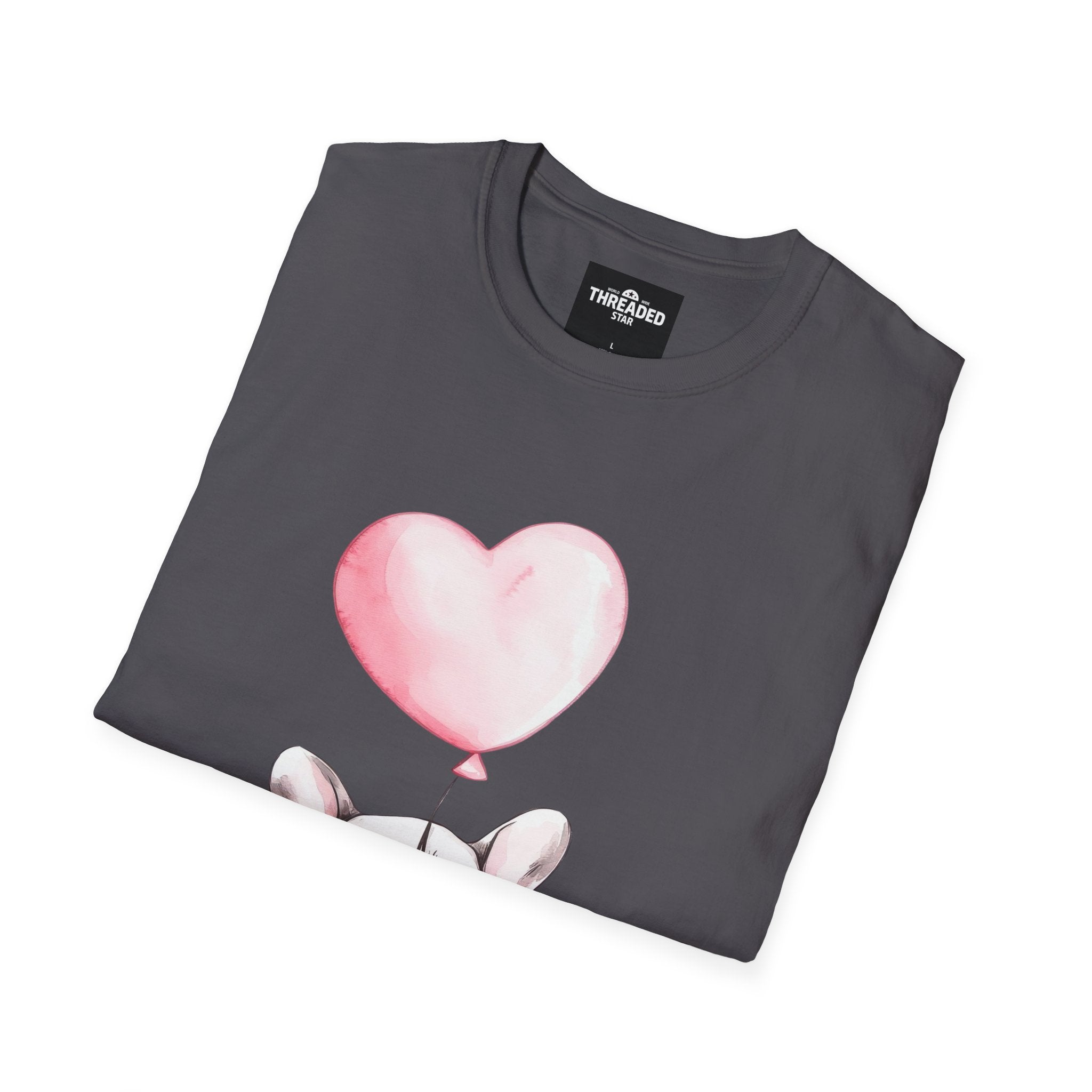 French Bulldog with Heart Balloon T-Shirt