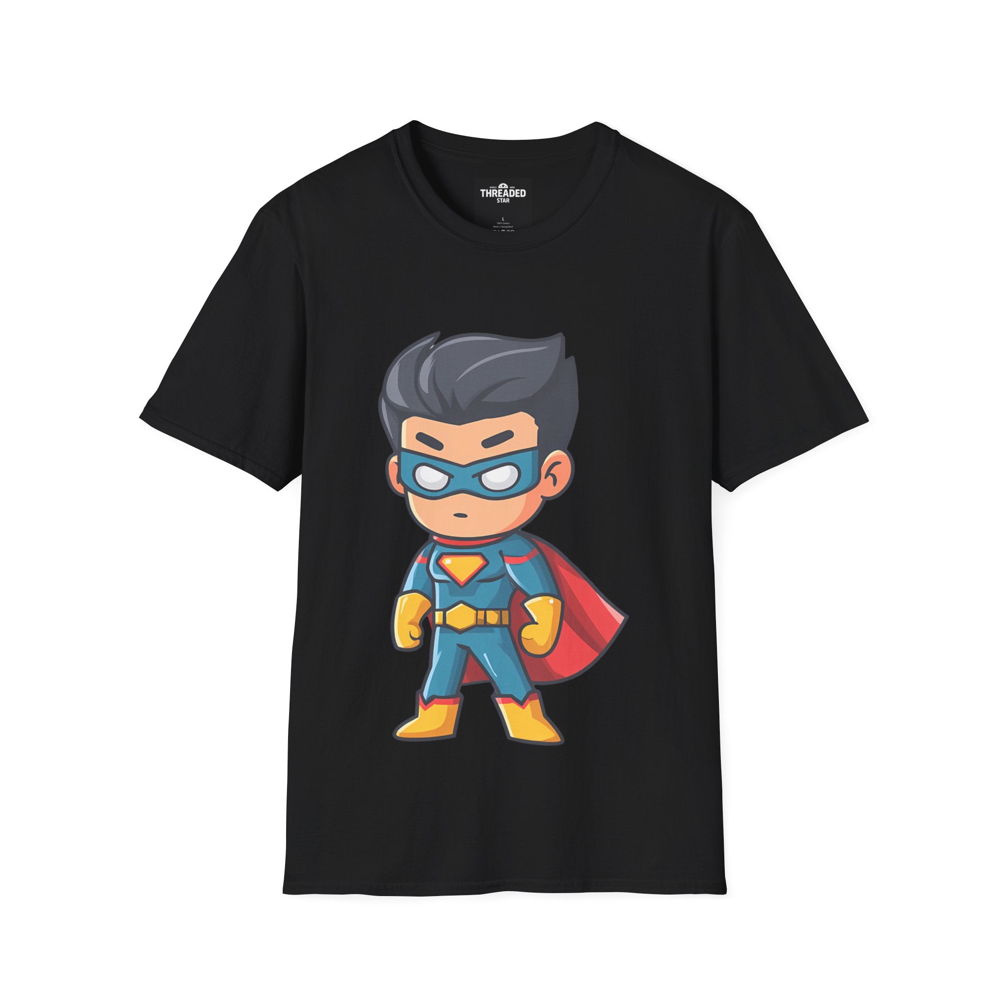 Adults Superhero T-Shirt – Unisex Cute Masked Hero Graphic Tee