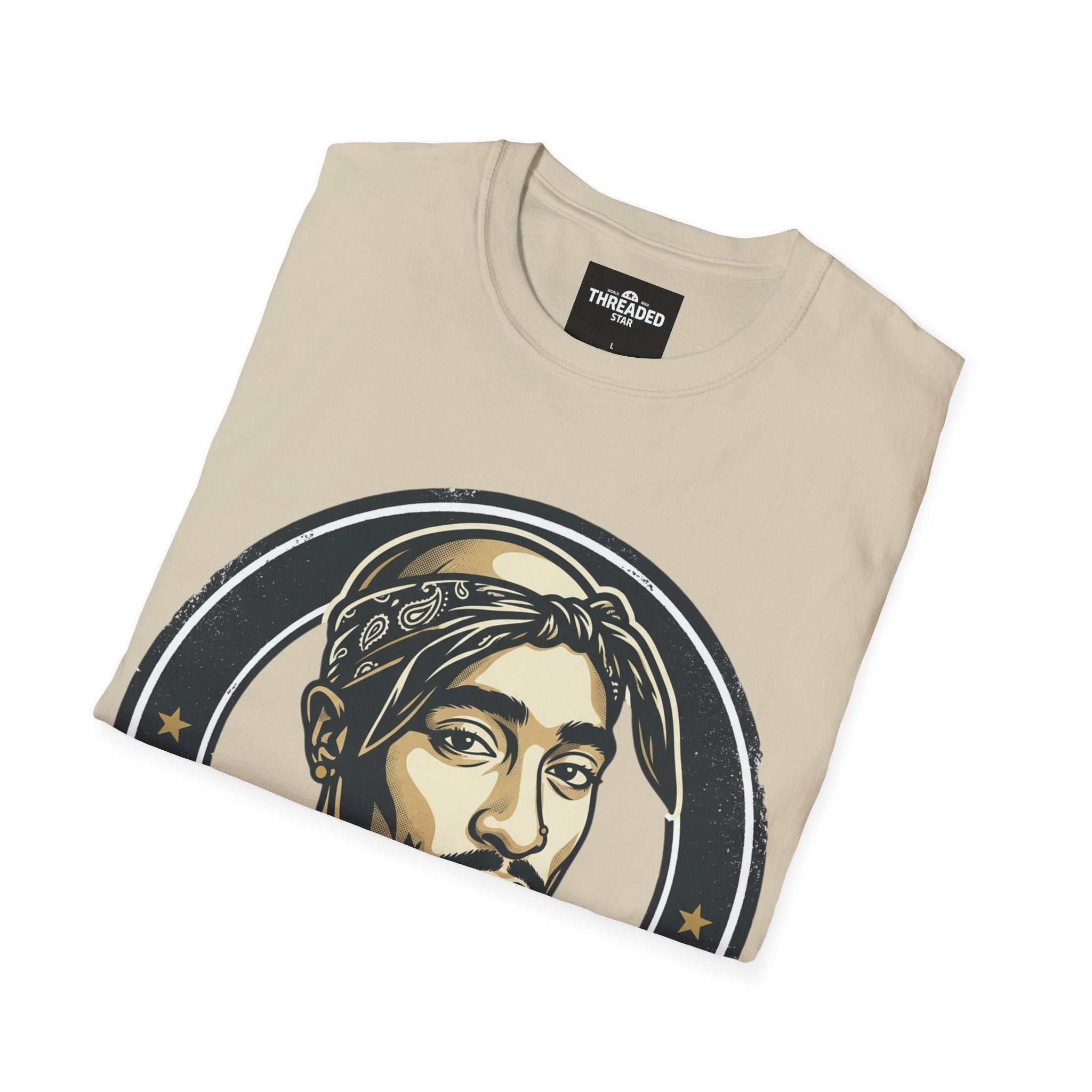 Retro Hip-Hop Portrait T-Shirt — 'Pac' Graphic Tee
