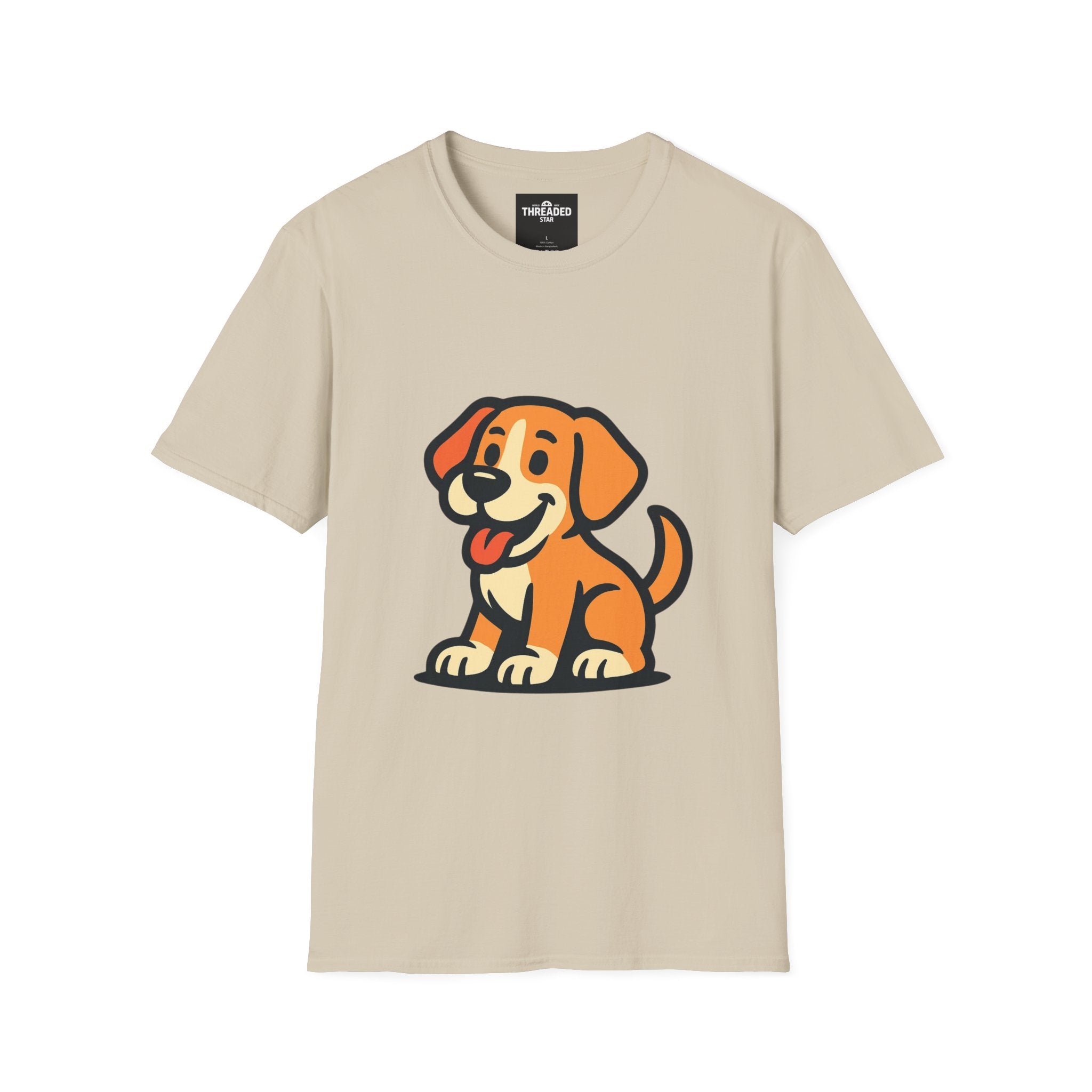 Cute Cartoon Puppy T-Shirt — Playful Dog Graphic Tee for Pet Lovers