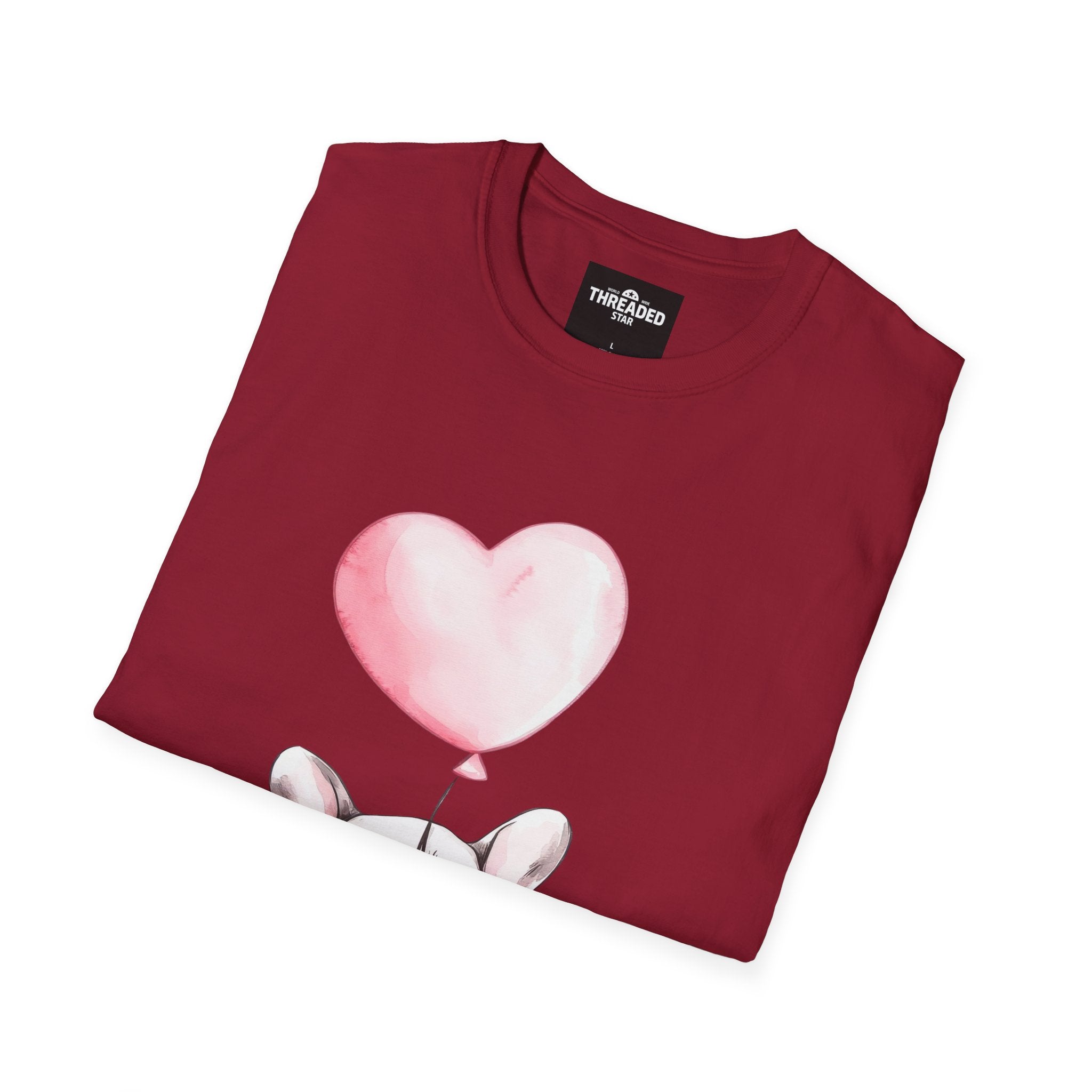 French Bulldog with Heart Balloon T-Shirt