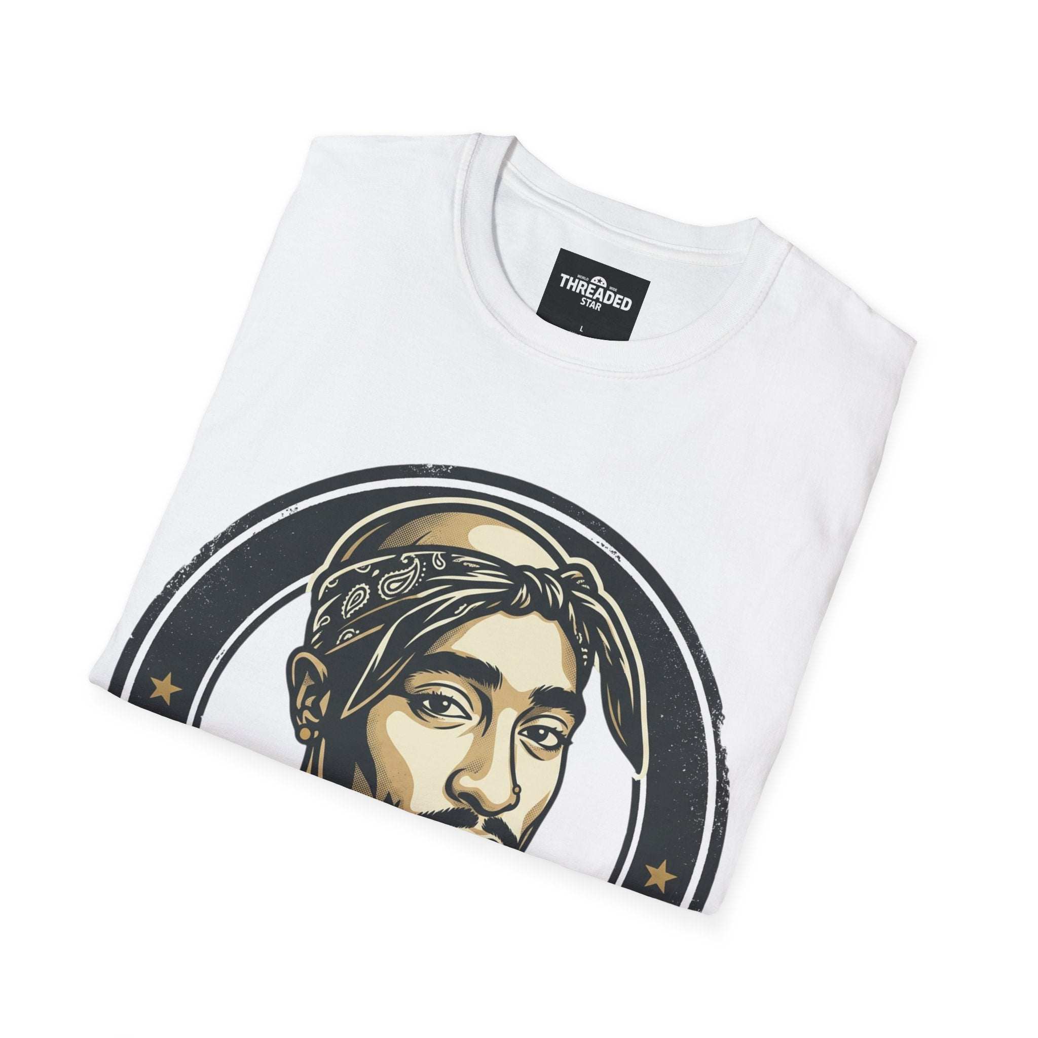 Retro Hip-Hop Portrait T-Shirt — 'Pac' Graphic Tee