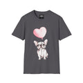 French Bulldog with Heart Balloon T-Shirt