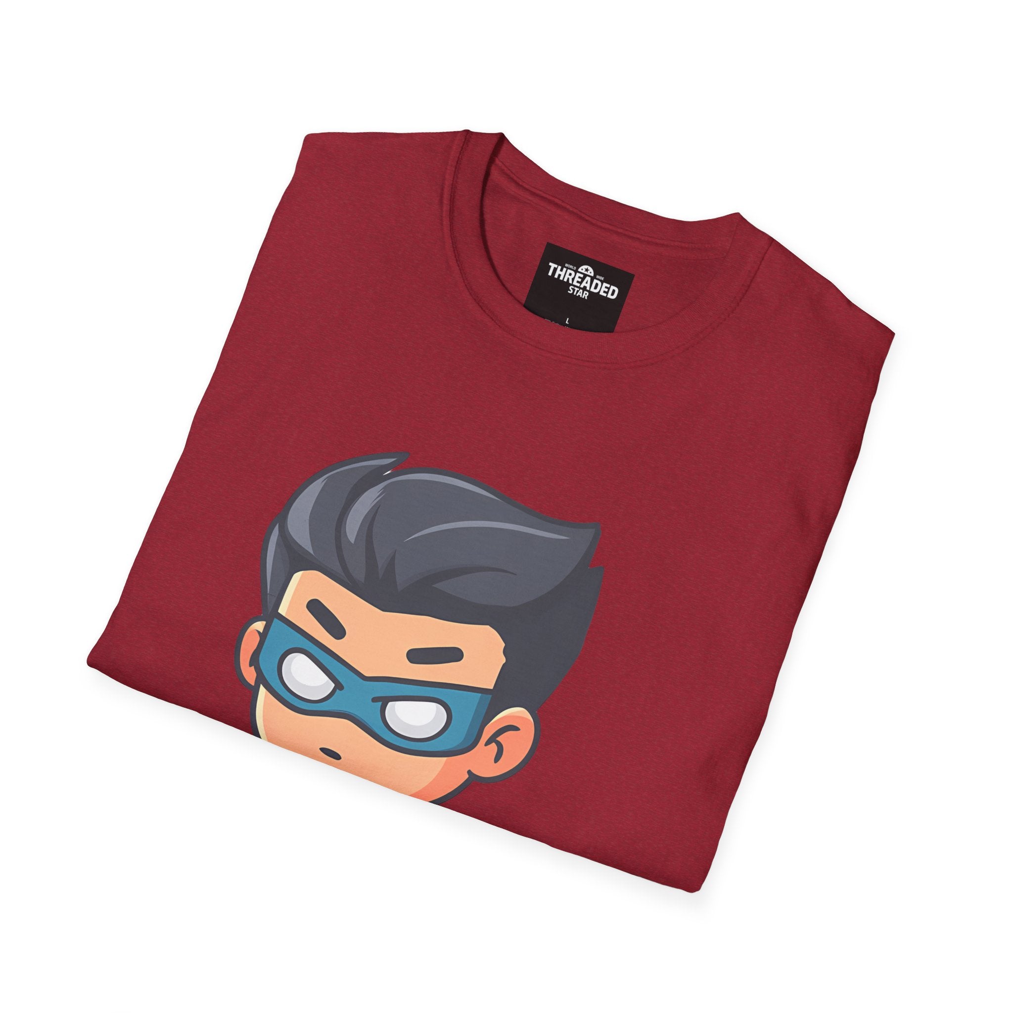 Adults Superhero T-Shirt – Unisex Cute Masked Hero Graphic Tee