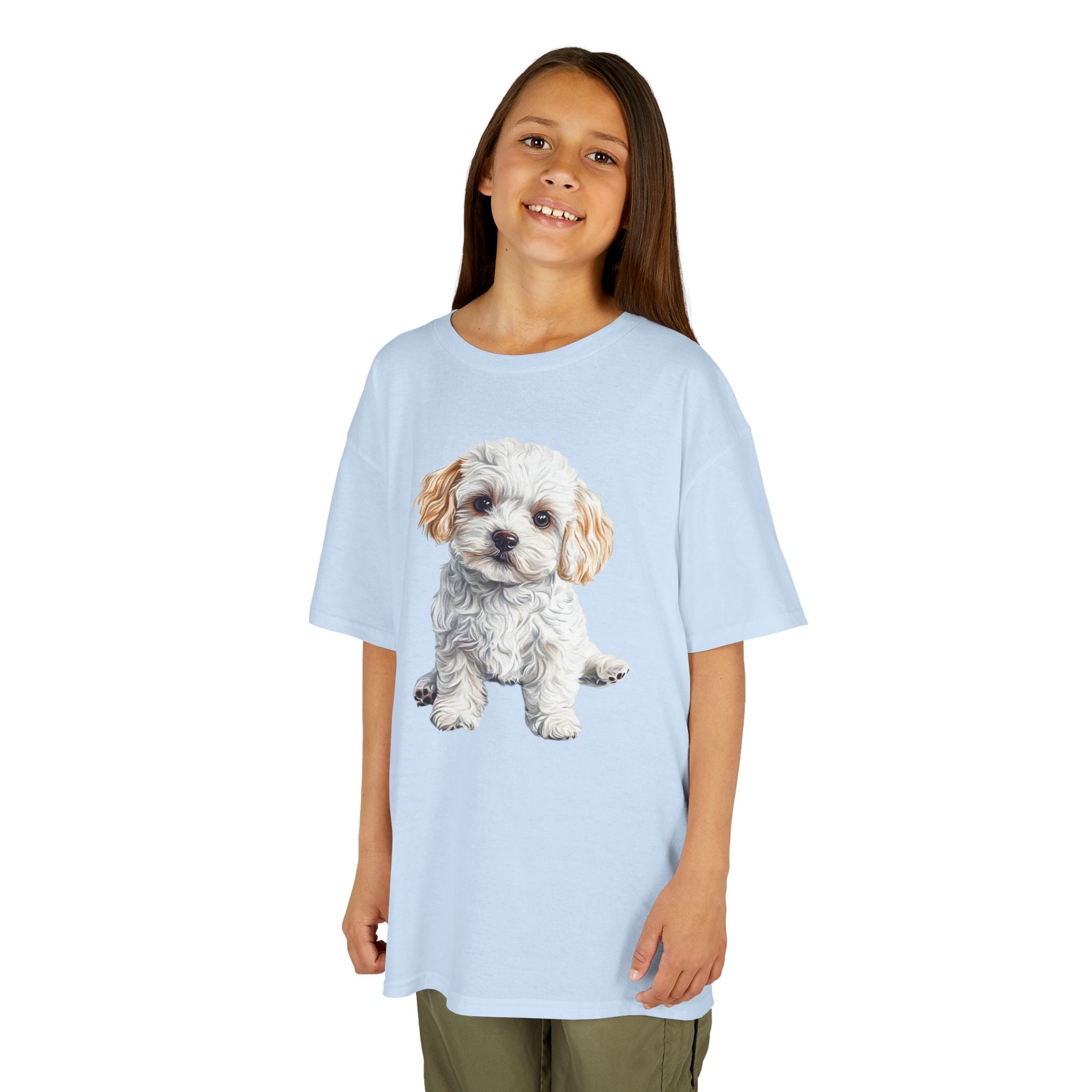 Kids Tee — Cute Fluffy Puppy Graphic