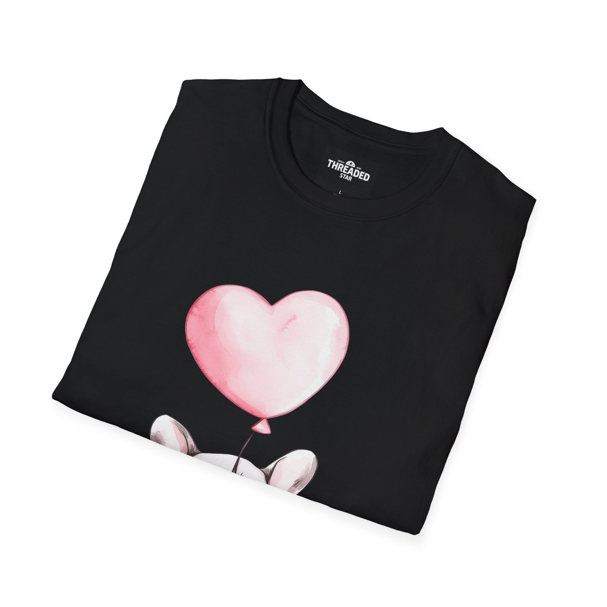 French Bulldog with Heart Balloon T-Shirt