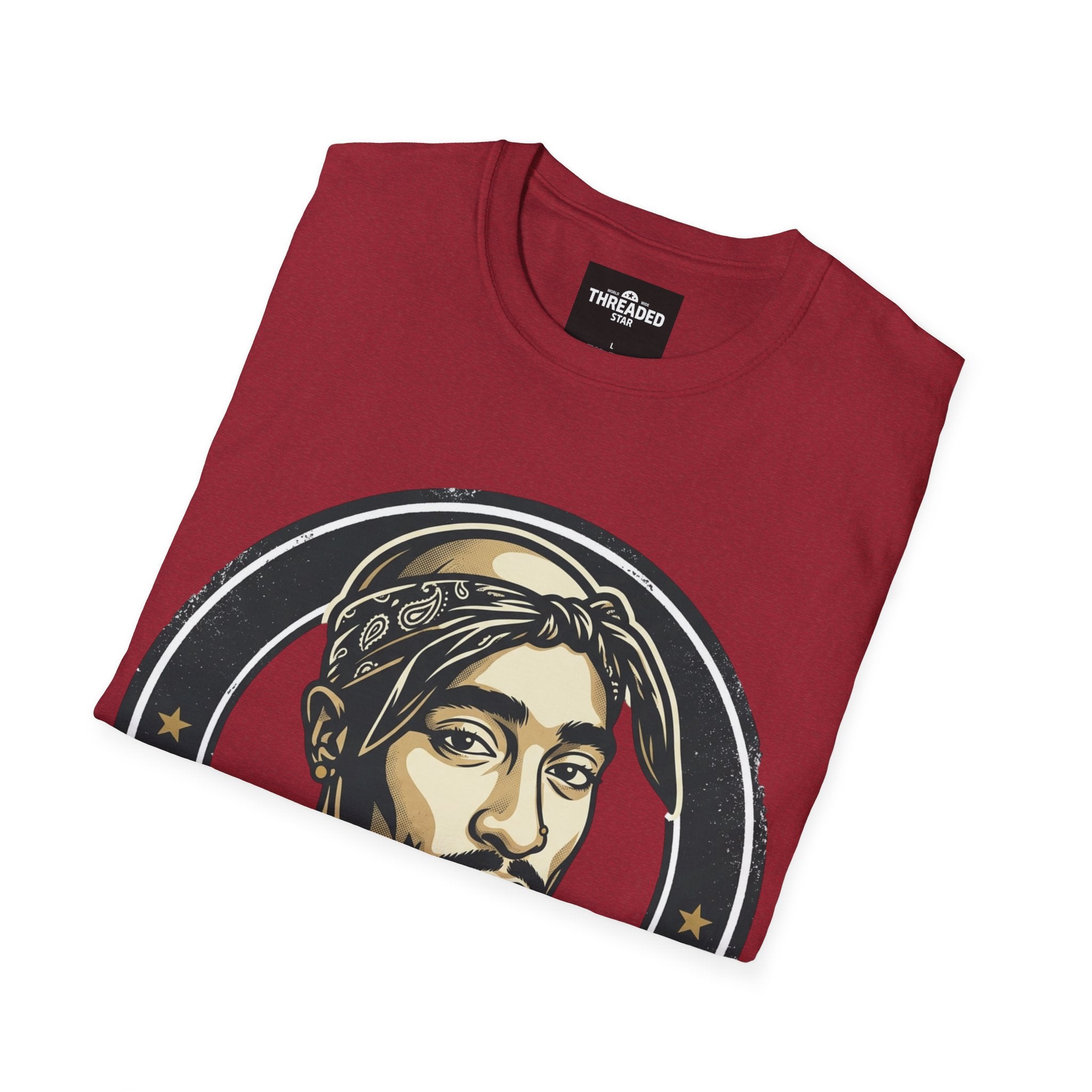 Retro Hip-Hop Portrait T-Shirt — 'Pac' Graphic Tee